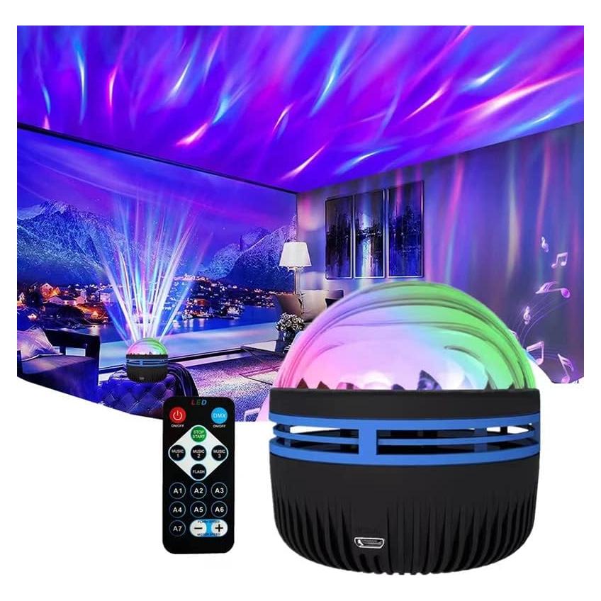 Proyector de Luz Aurora LED con Control Remoto - 10.4x9.4 cm