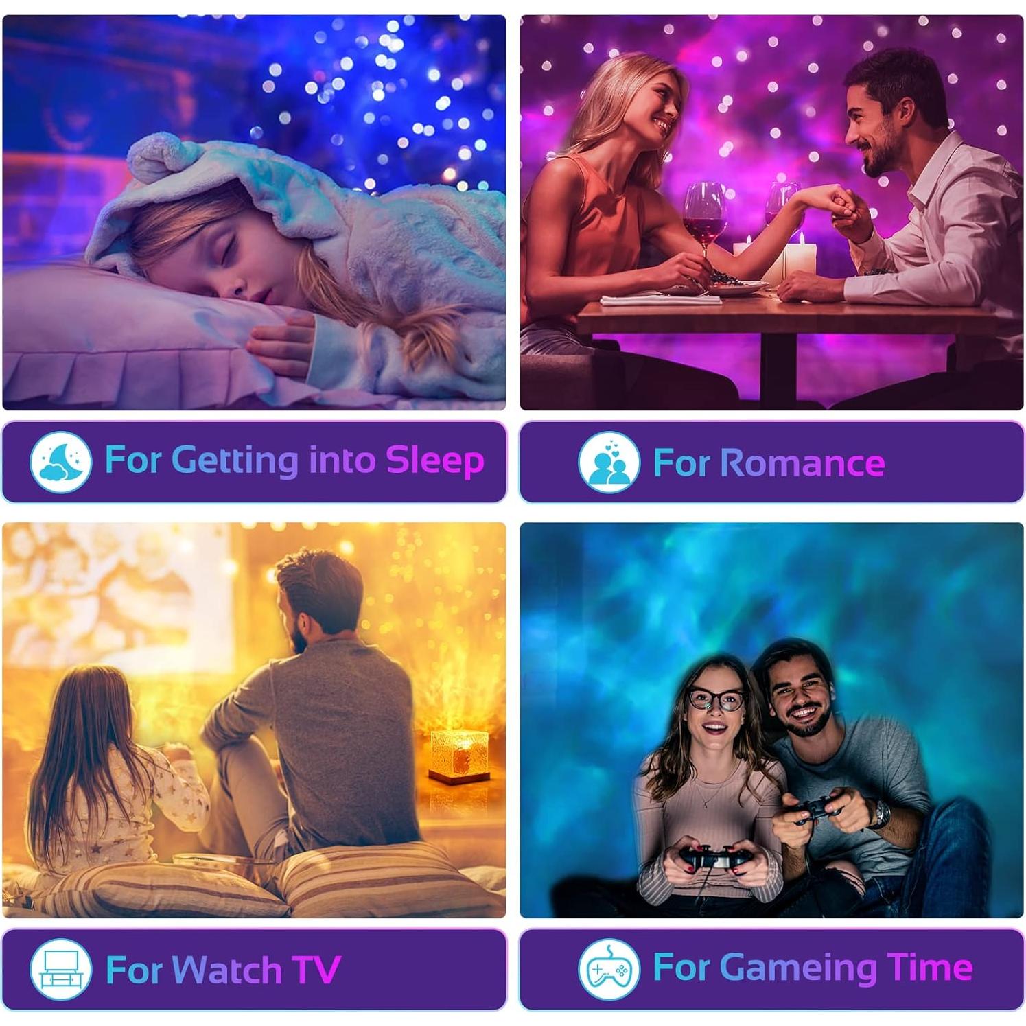 Proyector de Galaxia JIAWEN - Luz Nocturna LED 16 Colores