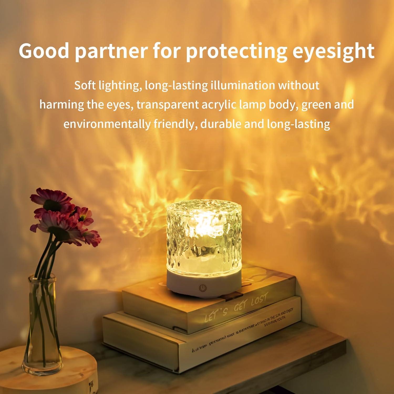 Luz Nocturna LED XC-Kluyr, Proyección de Llama, 7.62cm