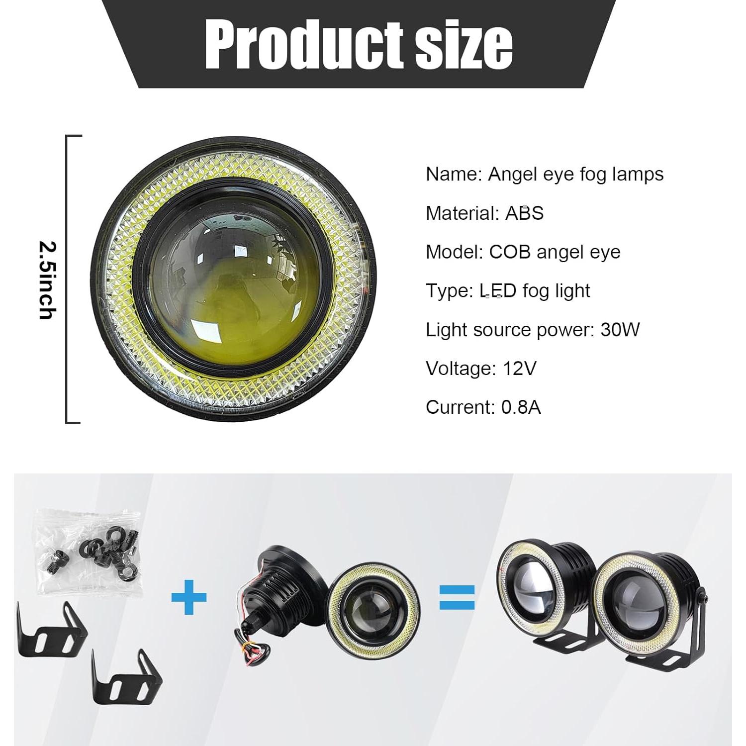 Luz de Niebla Angel Eye Dickno 30W Verde 2.5" Universal