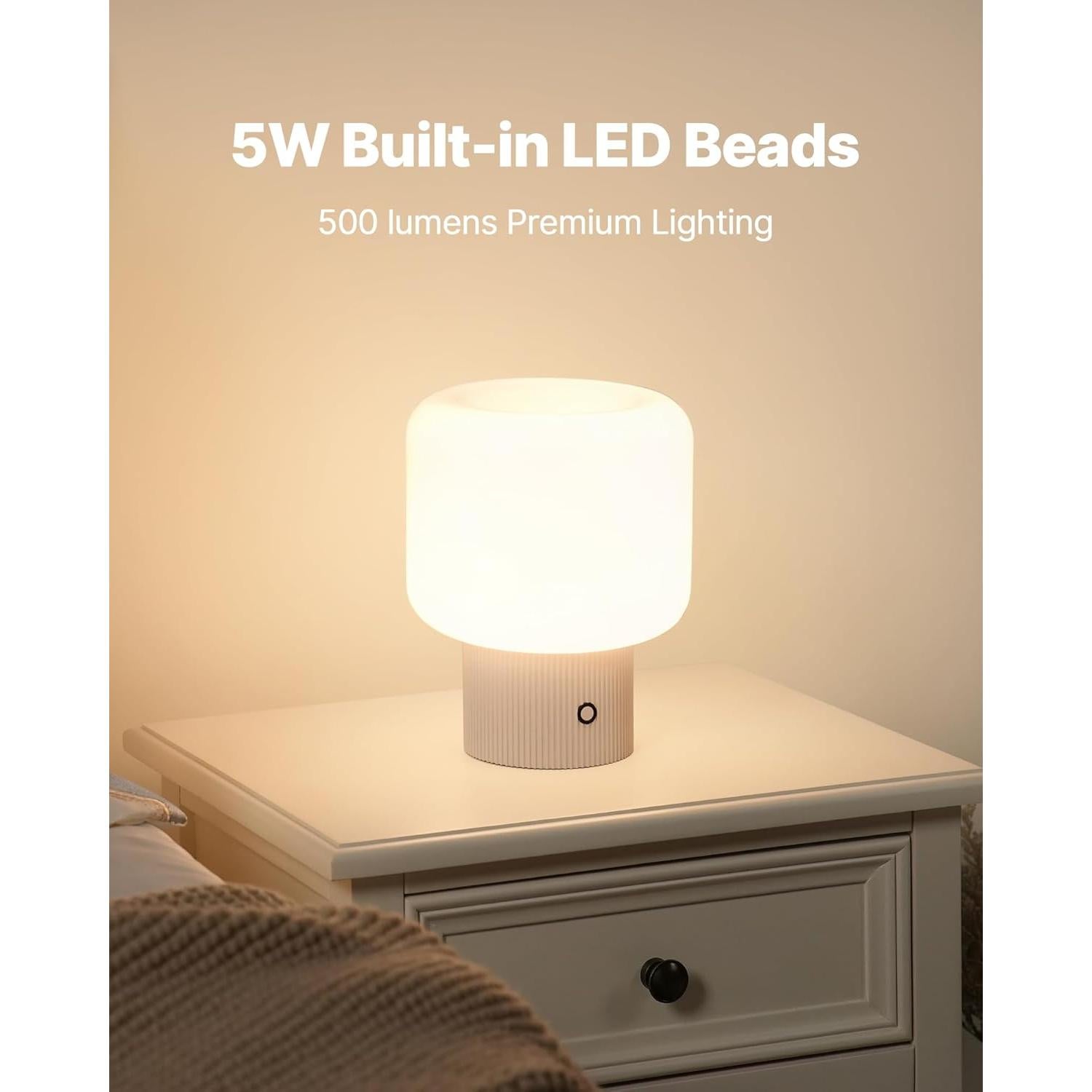 Lámpara de Hongo Magcharm Blanca Recargable 5W LED Regulable