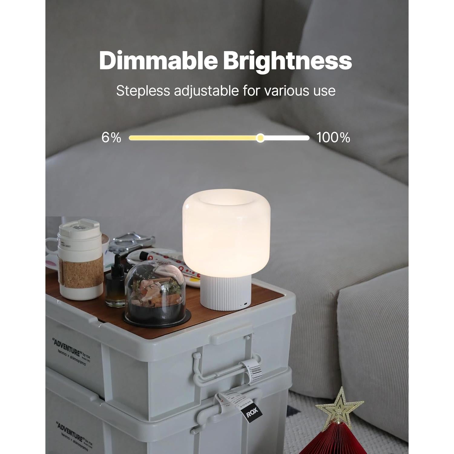 Lámpara de Hongo Magcharm Blanca Recargable 5W LED Regulable