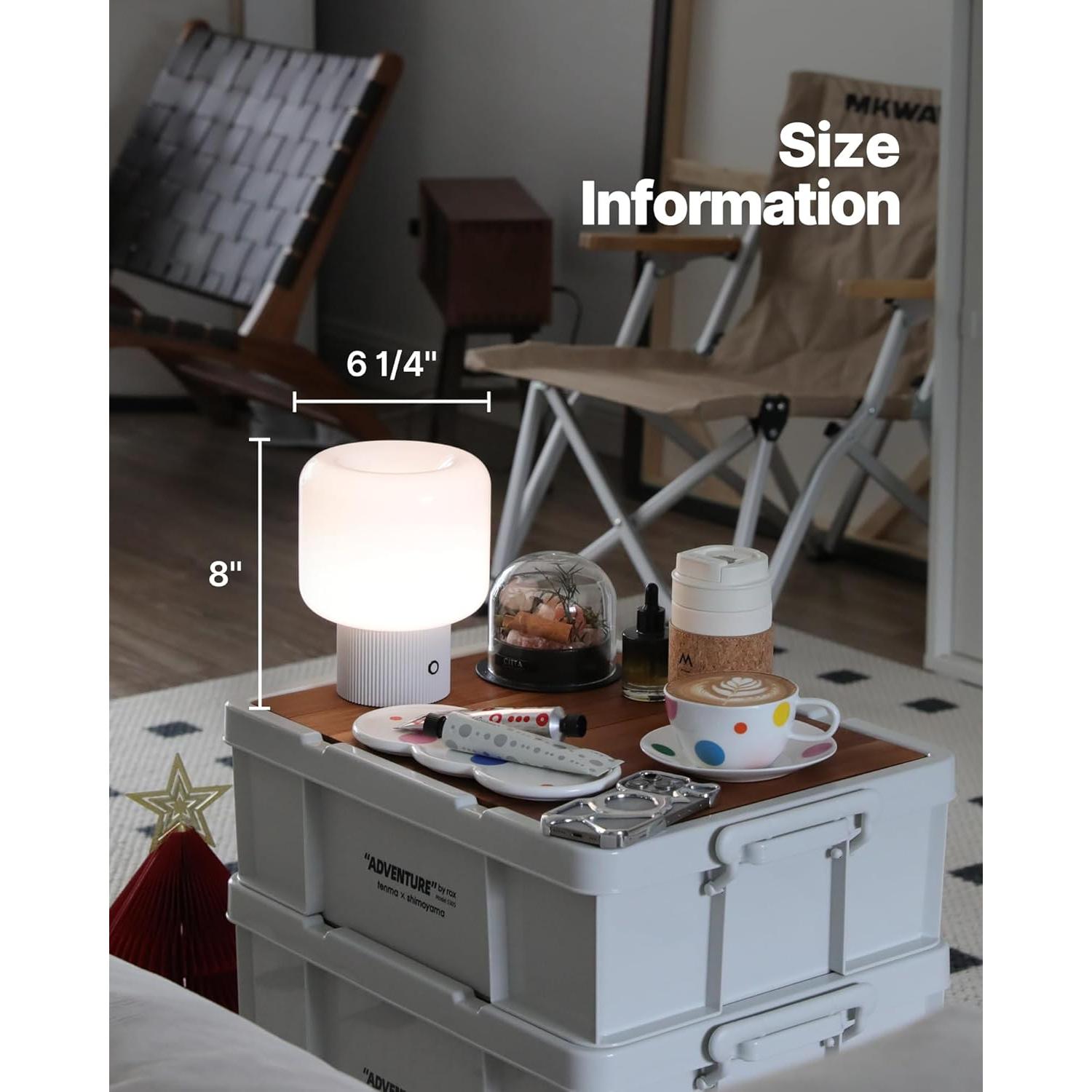 Lámpara de Hongo Magcharm Blanca Recargable 5W LED Regulable