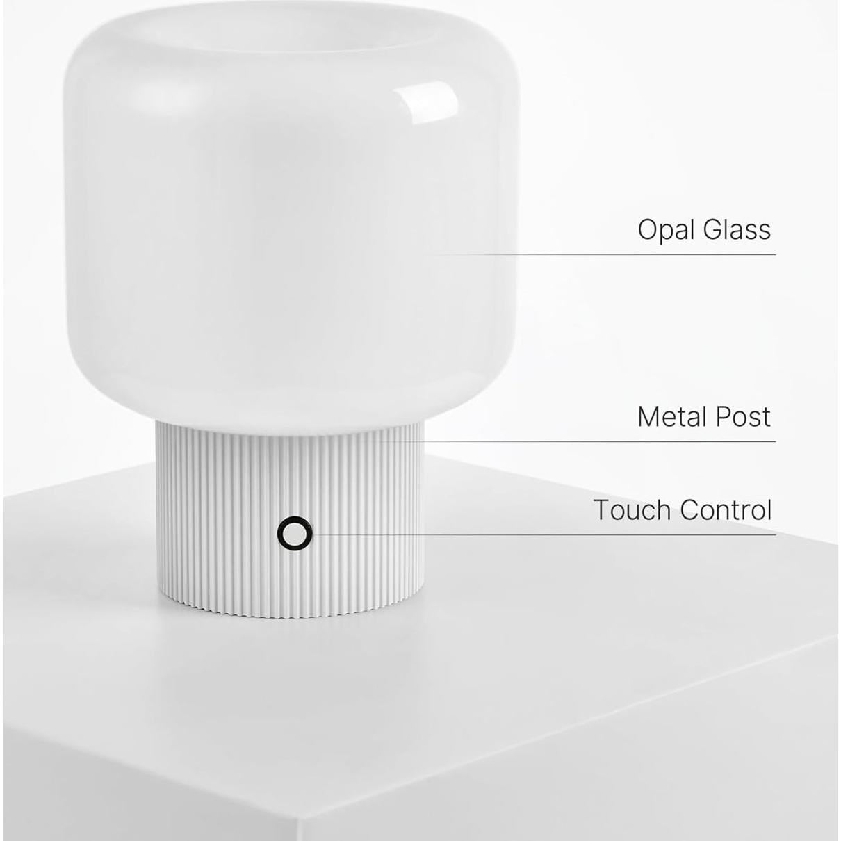 Lámpara de Hongo Magcharm Blanca Recargable 5W LED Regulable