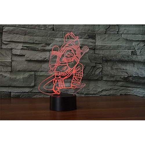 Lámpara de Mesa Táctil 3D Bomberos LED USB 16 Colores