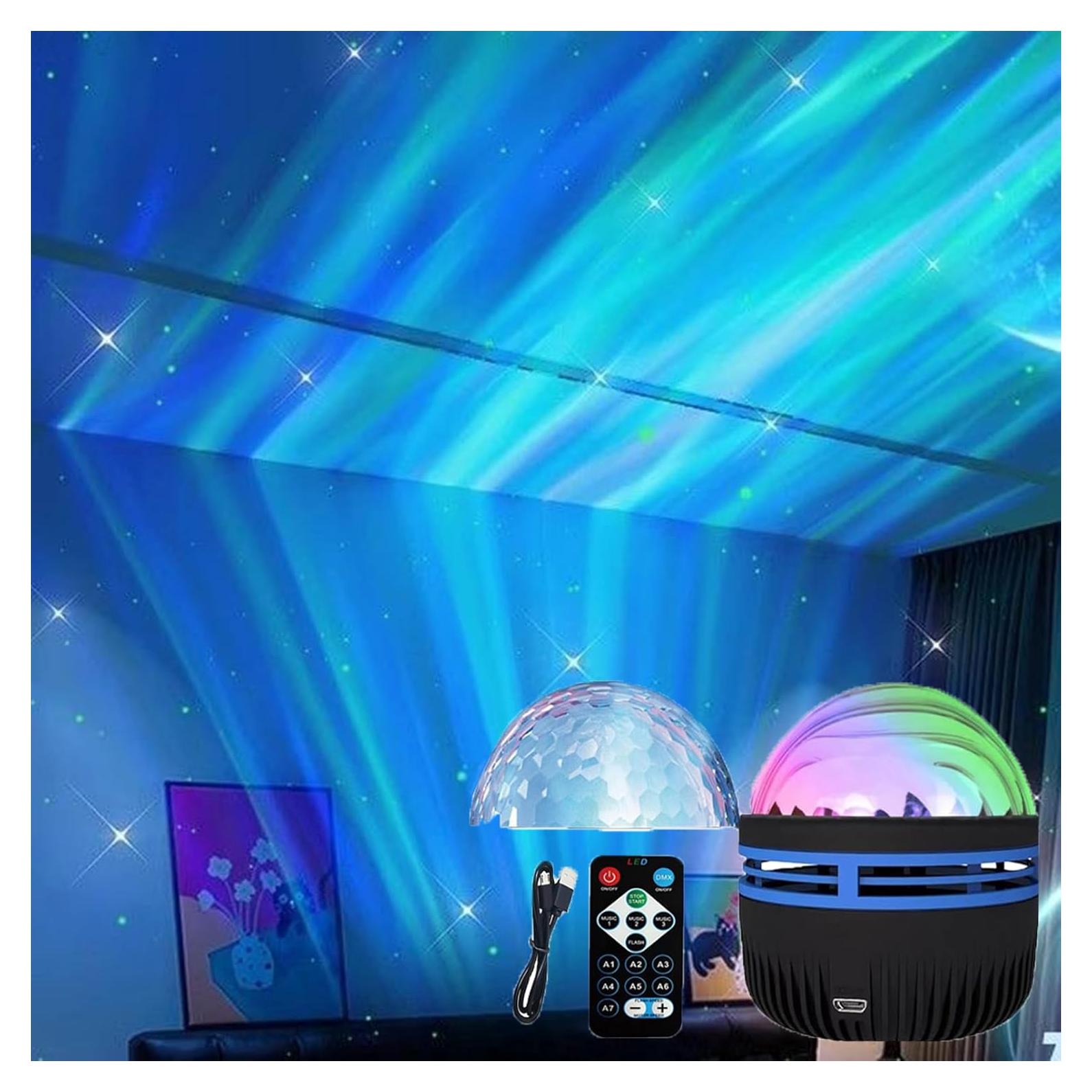 Proyector de Olas y Estrellas Rehenbsem con Control Remoto