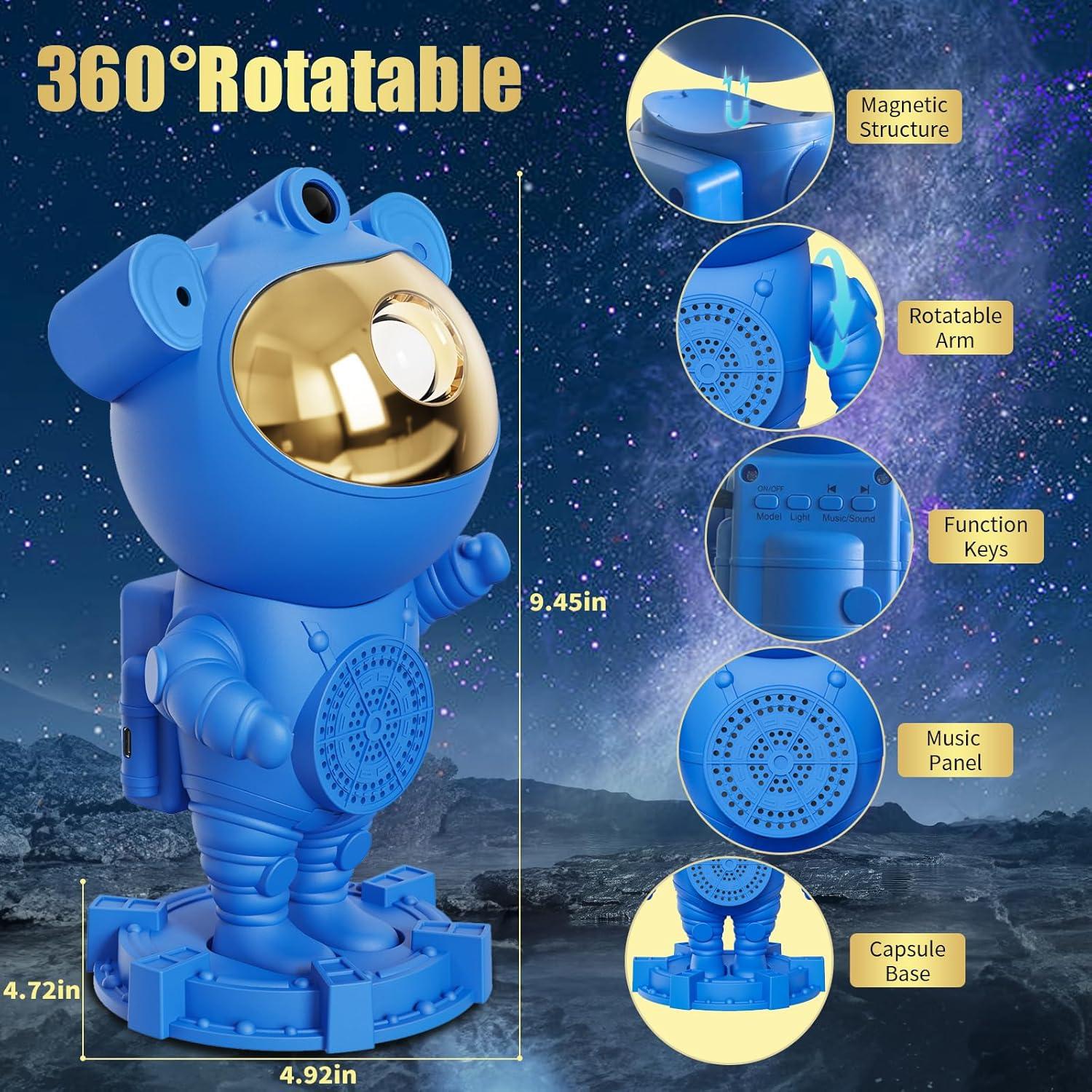 Proyector de Estrellas Galaxia Astronauta THINIDA LED 24cm