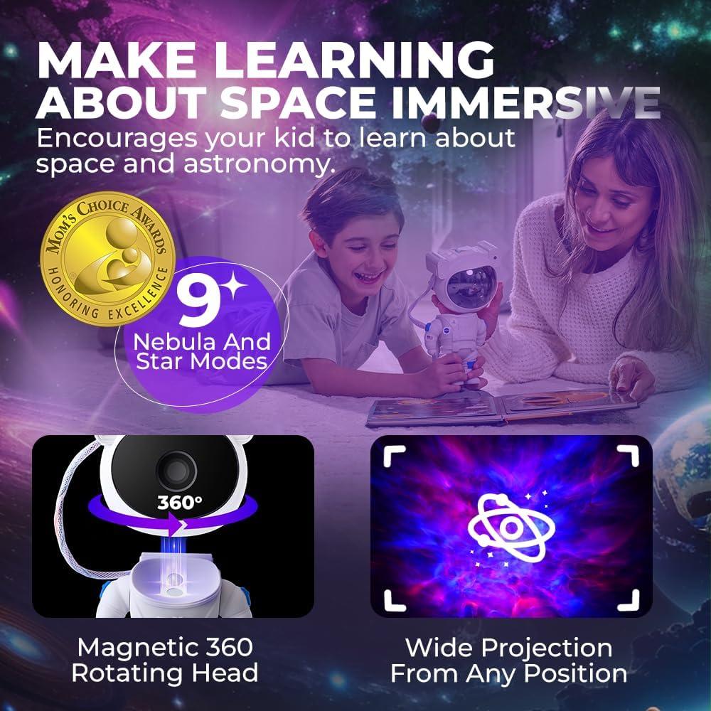Proyector Astronauta Mind-Glowing con Control Remoto y Temporizador