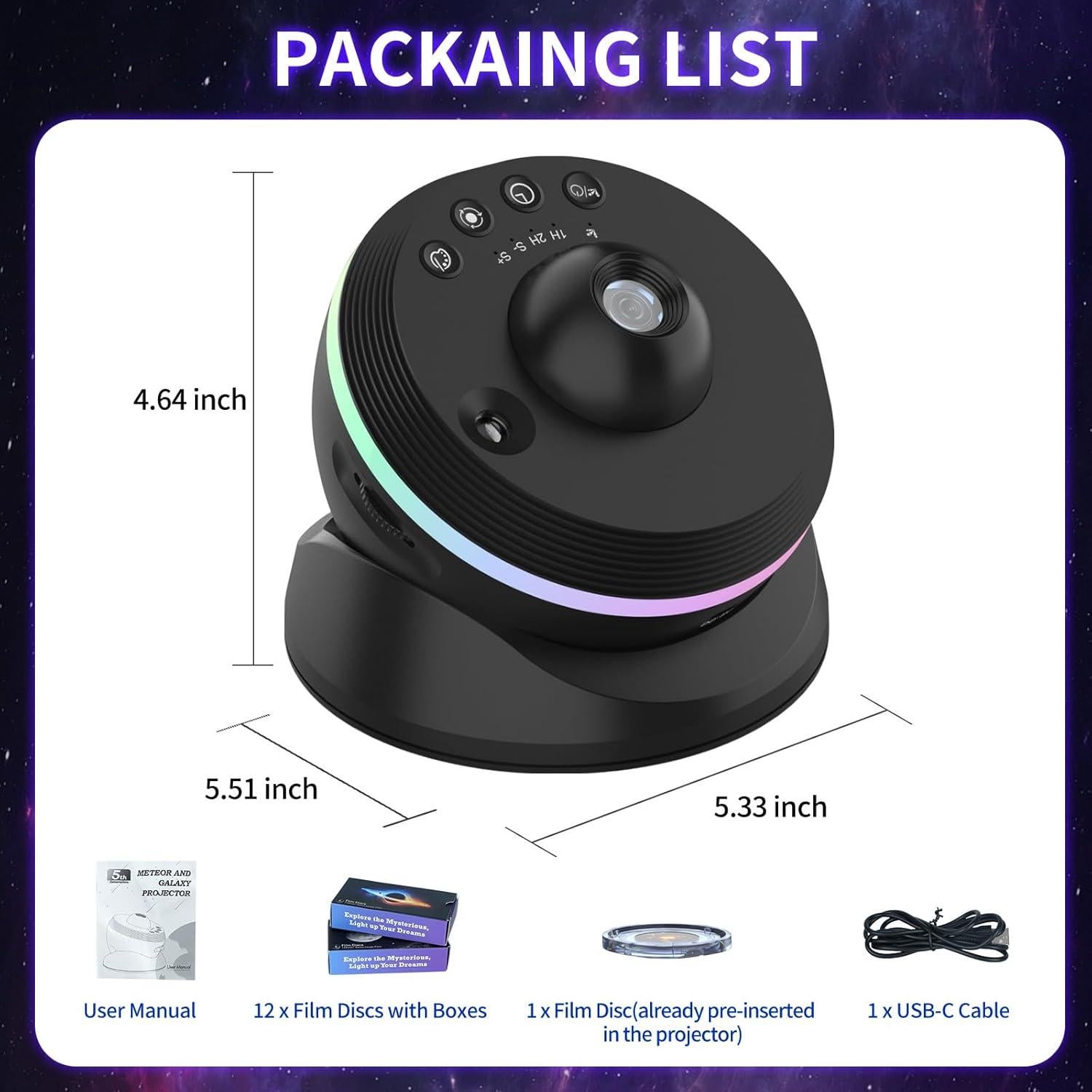 Proyector Galáctico VanSmaGo SKE-TKQ01 13 en 1 Luz Nocturna