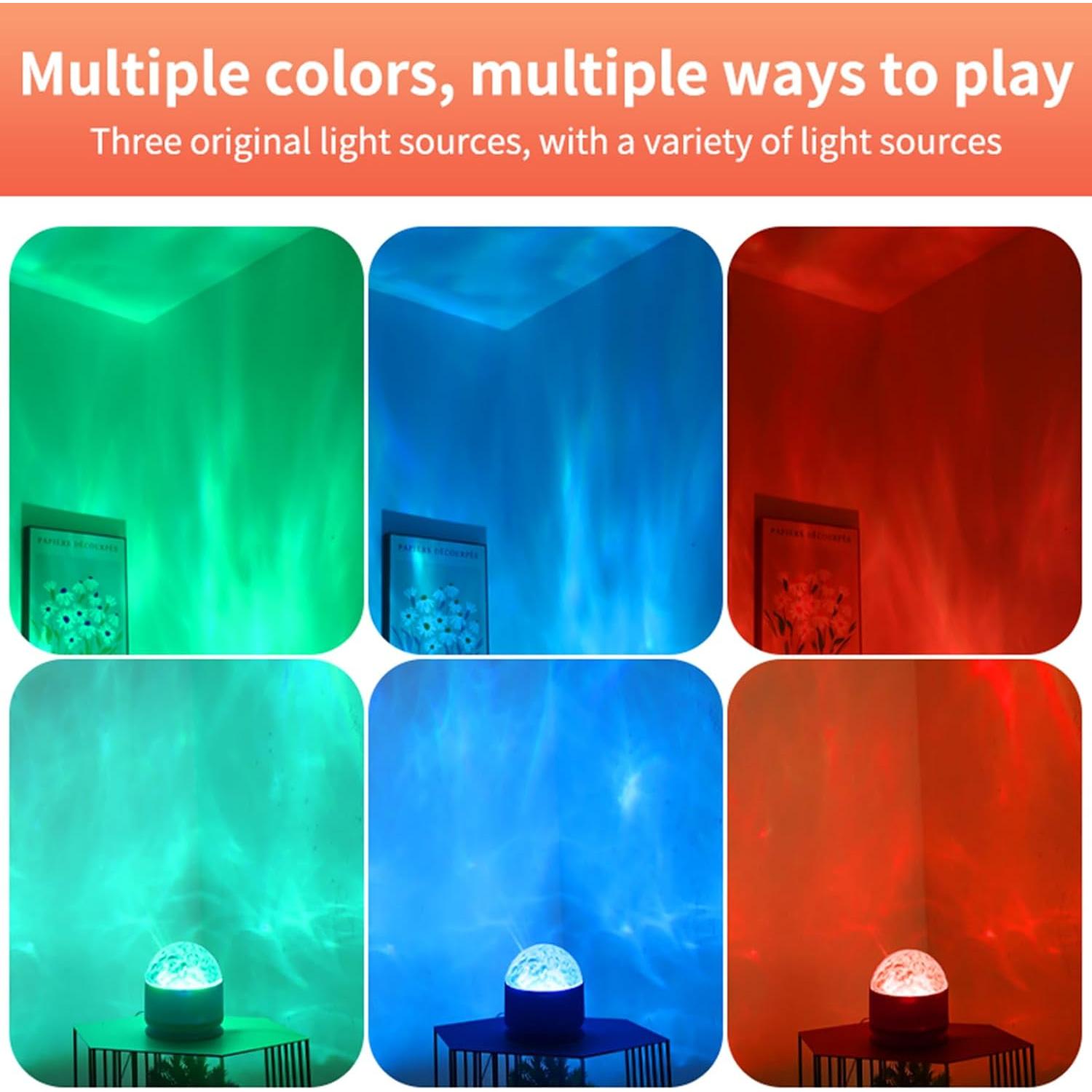 Proyector de Luz Galáctica 2 en 1 Yinhamnl - Aurora y Olas