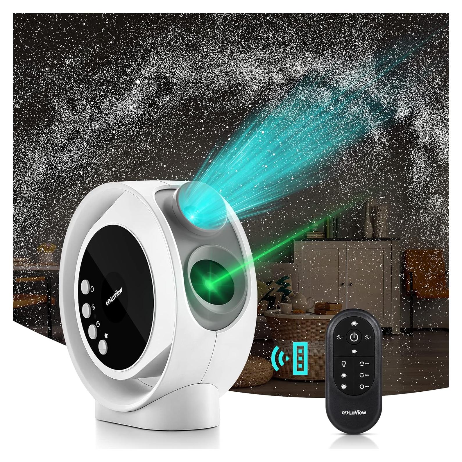 Proyector de Estrellas LaView LV-X2-W-EU, Luz Nocturna 12.08 m²