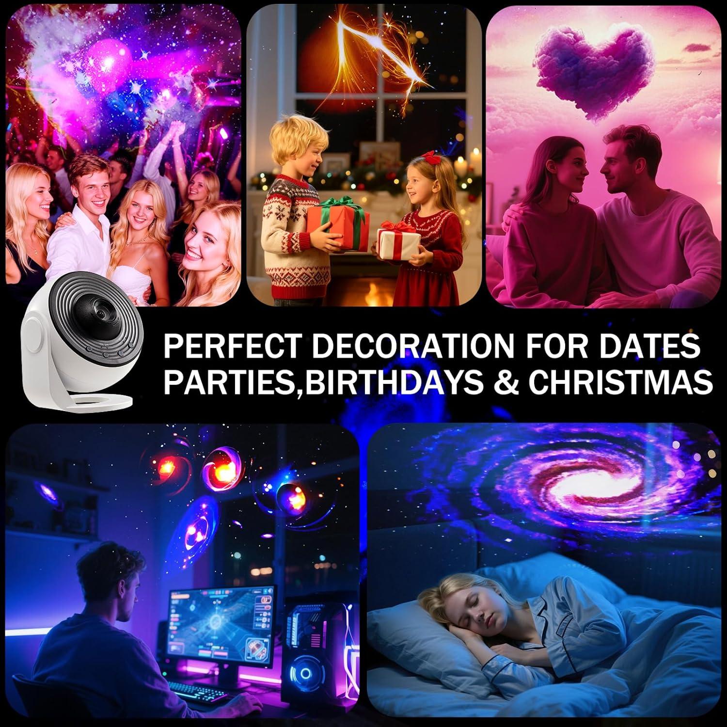 Proyector de Galaxia HD CHINA 360° con 13 Discos Cósmicos