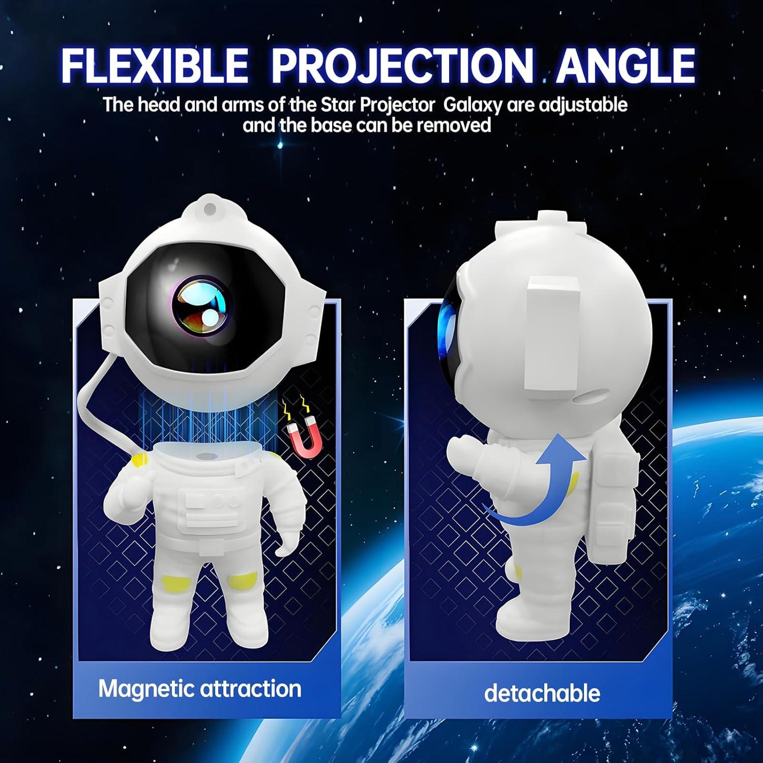 Proyector de Estrellas Galáctico Astronauta LED con Control Remoto