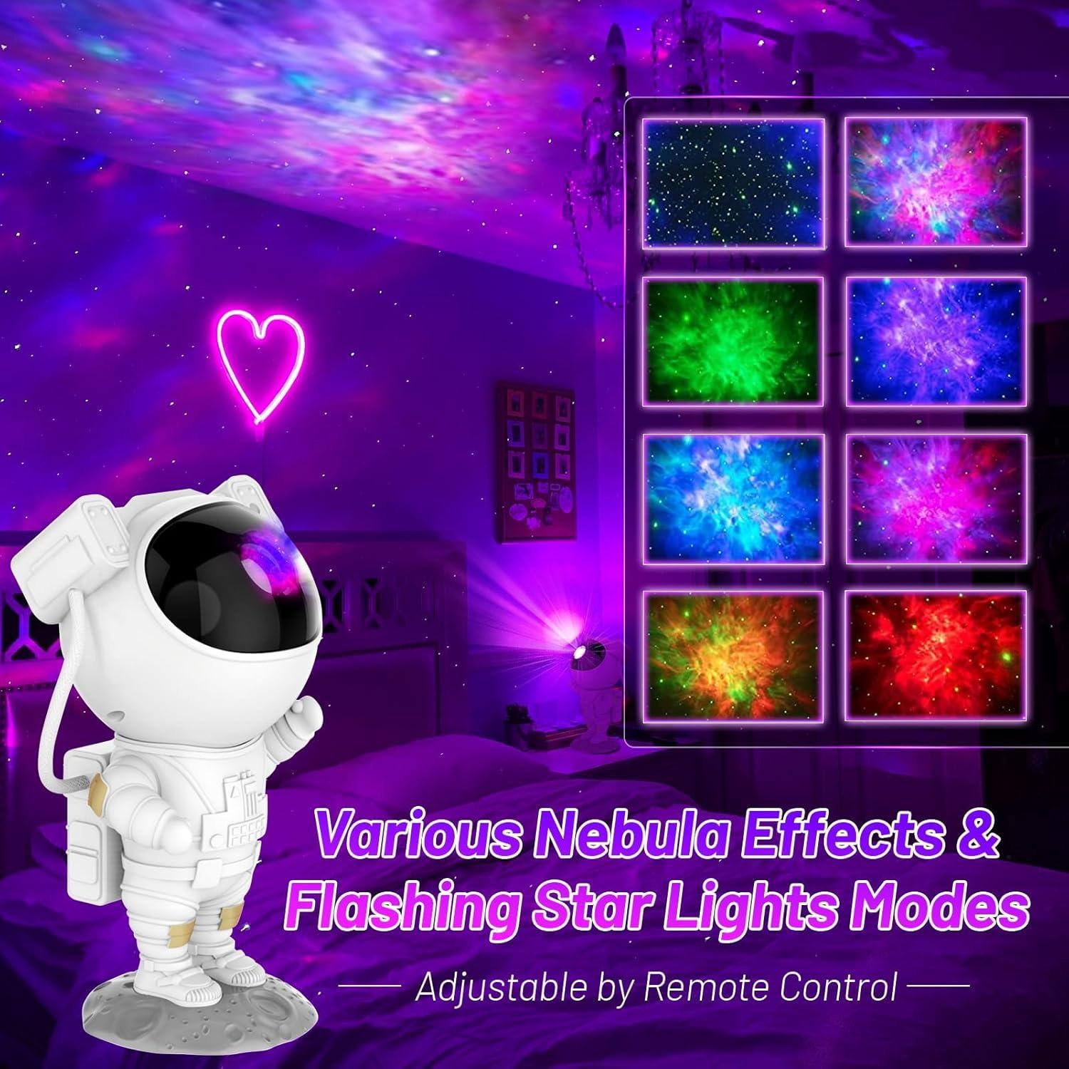 Proyector de Estrellas Astronauta Lonvis 11.9x11.2cm Luz Nocturna