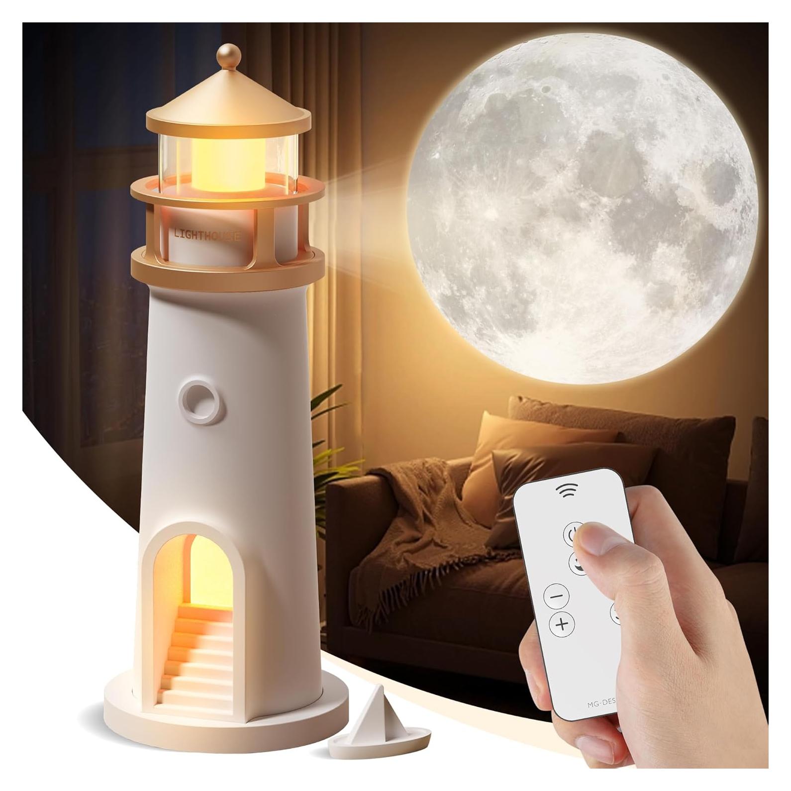 Proyector de Luz Nocturna de Luna Lufeng, Lámpara LED Recargable