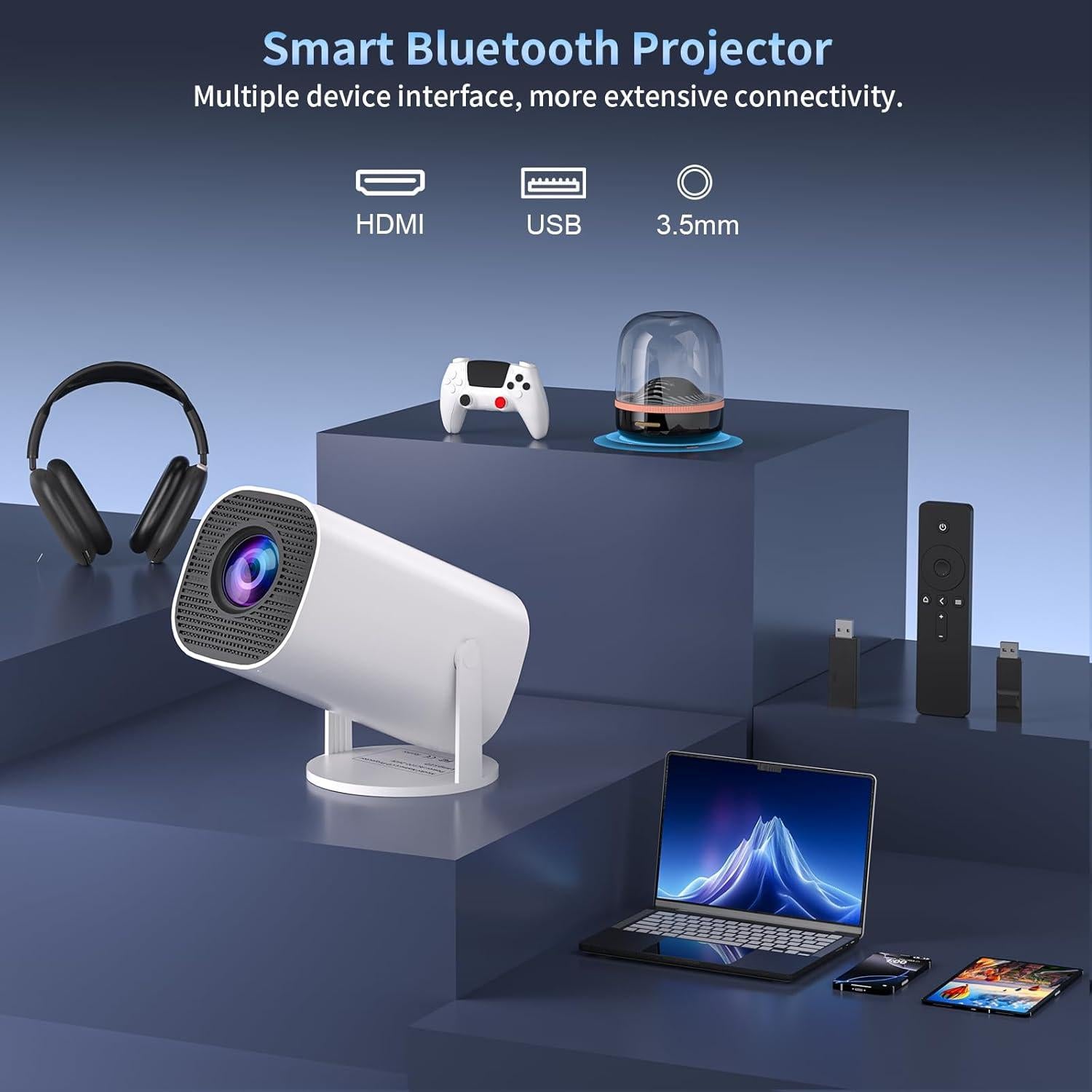 Mini Proyector Sucetiho WiFi Bluetooth 4K/8K Portátil 0.73kg