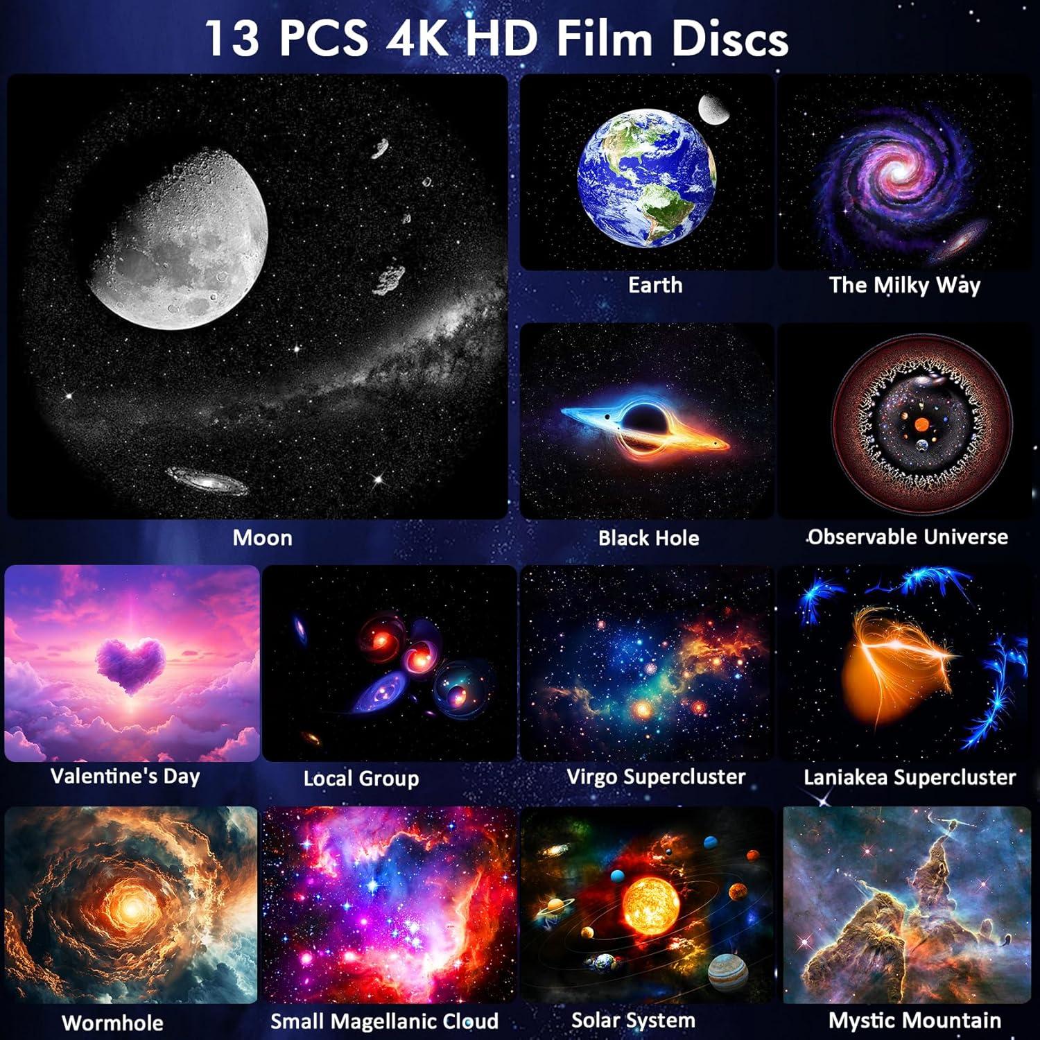 Proyector de Estrellas ARGIGU BL-DQY02 con 13 Discos y Temporizador