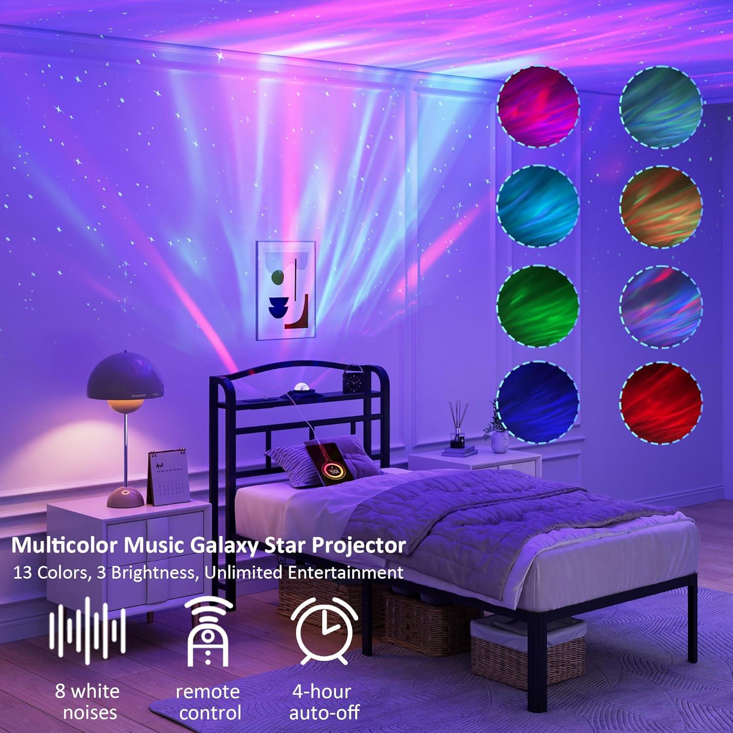 Estructura de Cama Individual YORMDMO 14" con Proyector y Carga