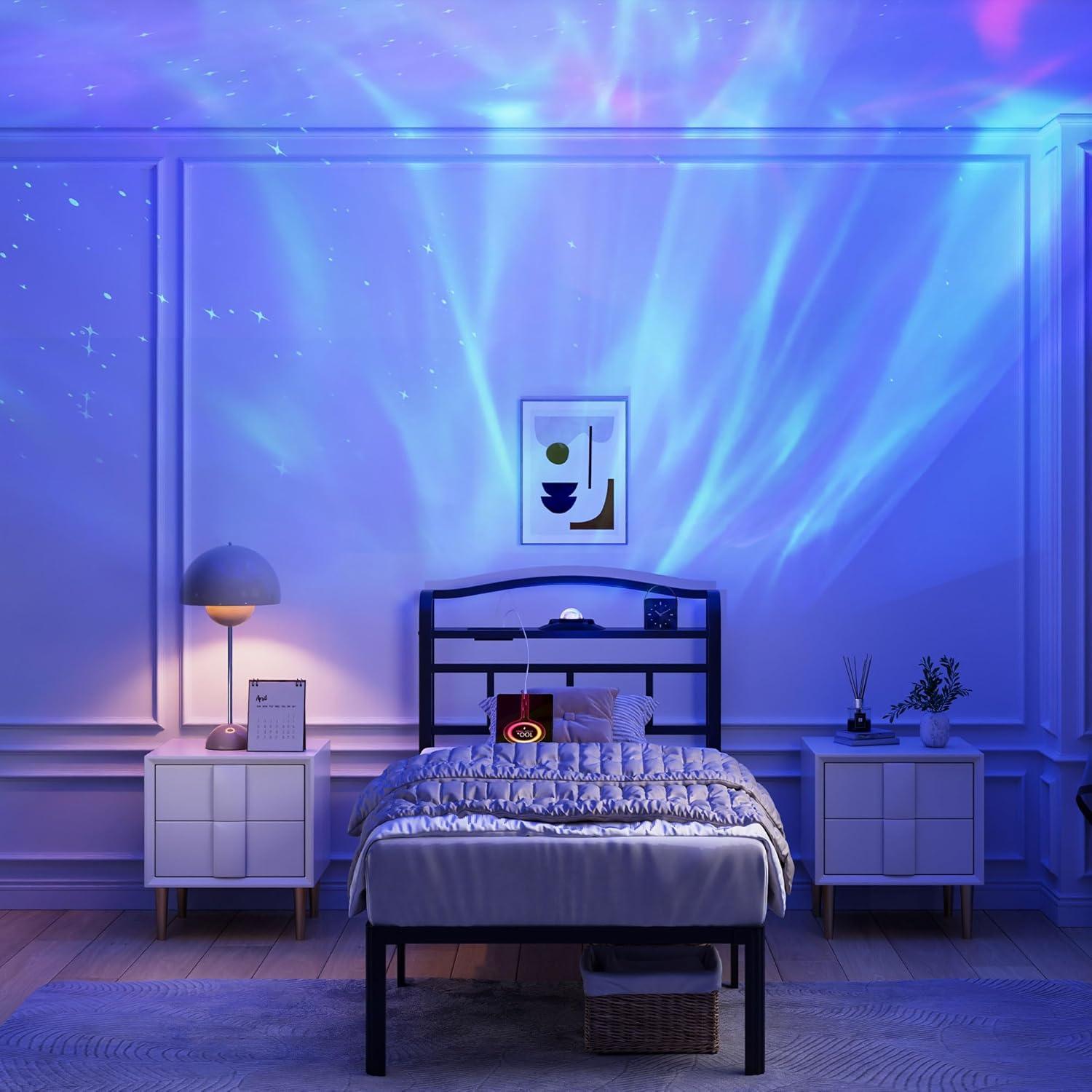 Estructura de Cama Individual YORMDMO 14" con Proyector y Carga