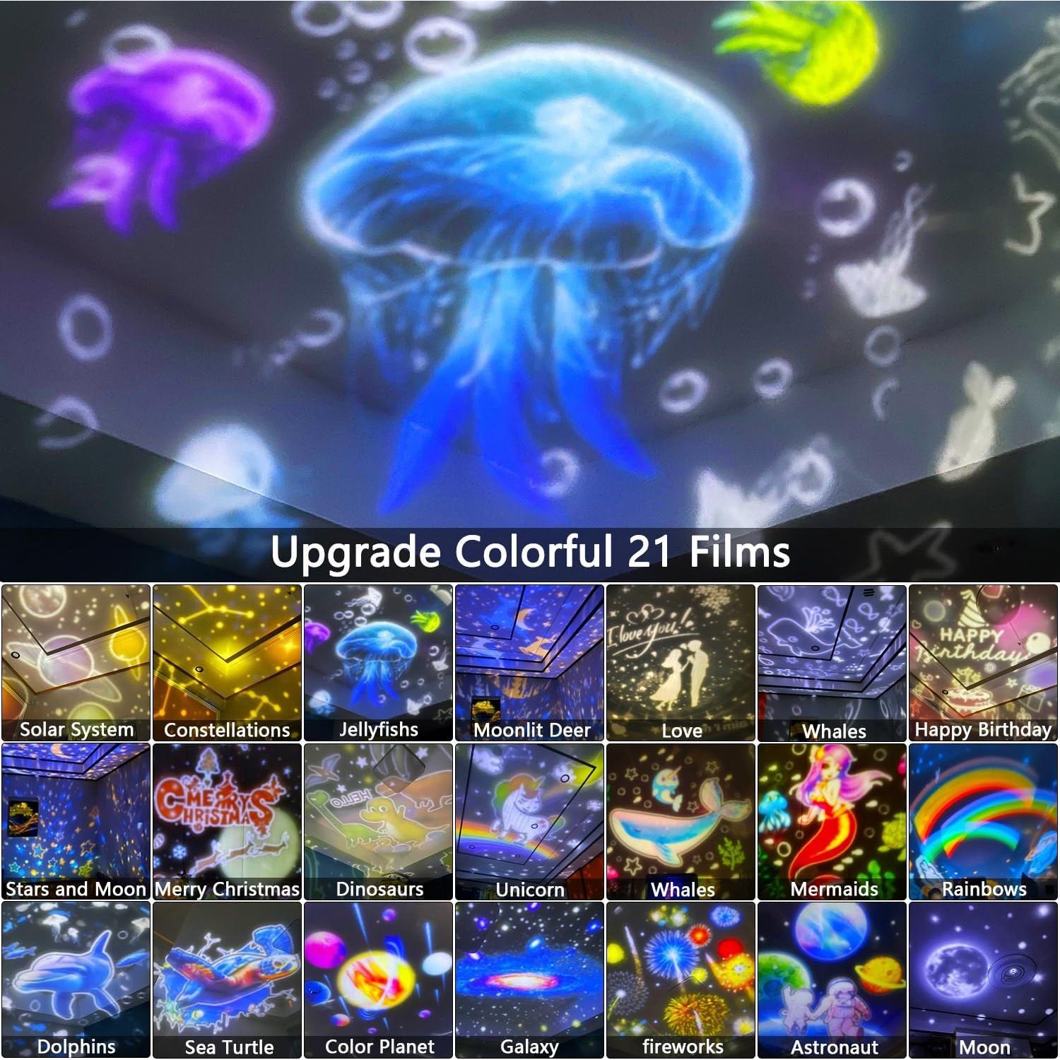 Proyector de Estrellas YOUKELA CP-XGXY2 con 21 Películas