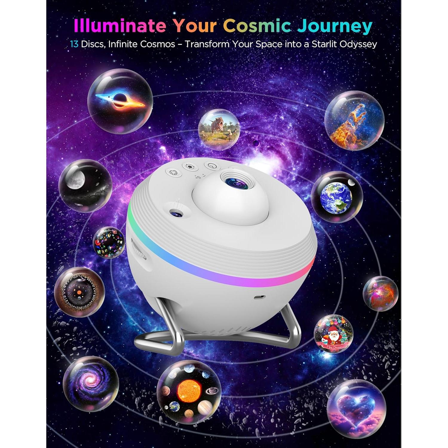 Proyector Galáctico FlyLily 13 Discos HD Luz RGB