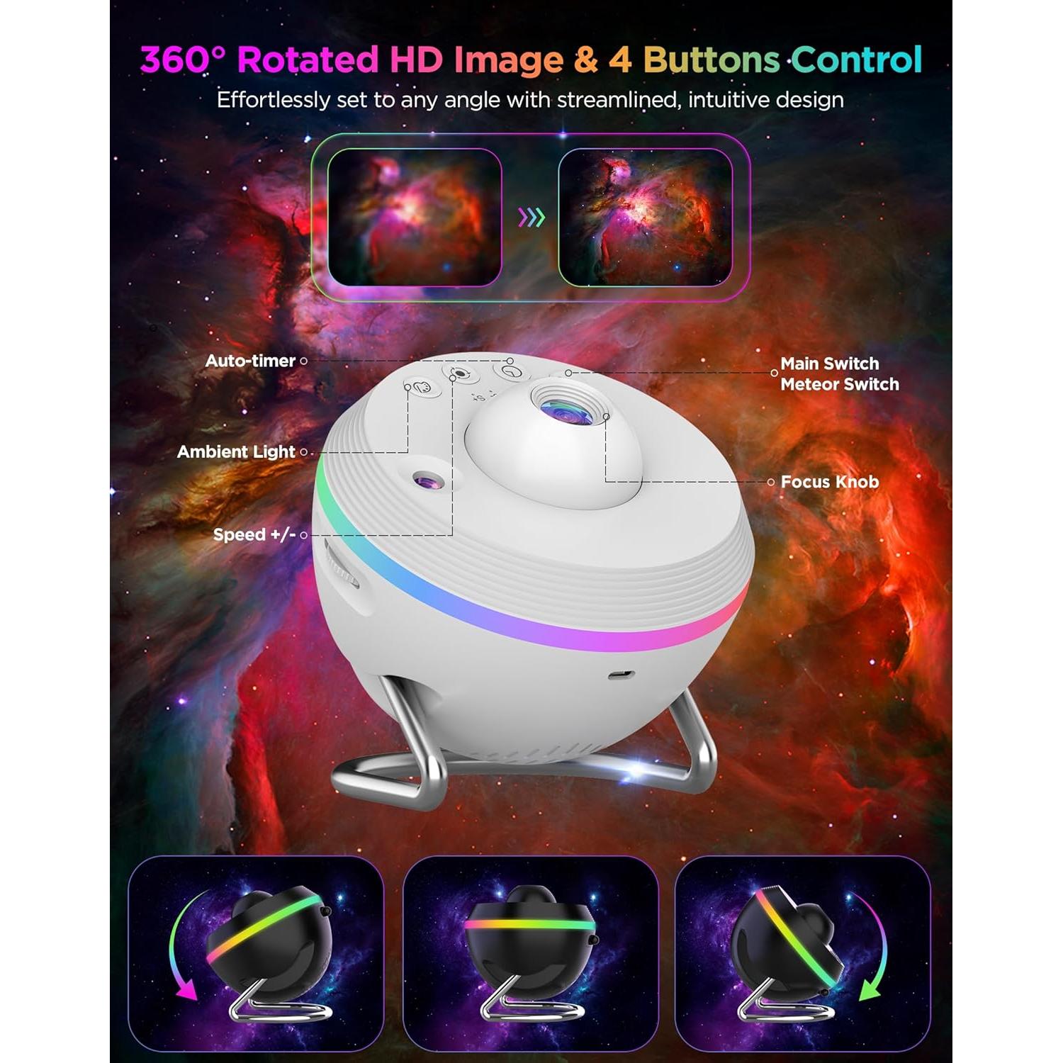 Proyector Galáctico FlyLily 13 Discos HD Luz RGB