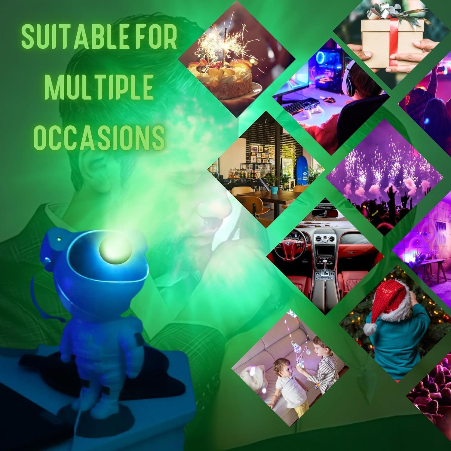 Proyector Galáctico Astronauta Curiosity Cove - 360° USB