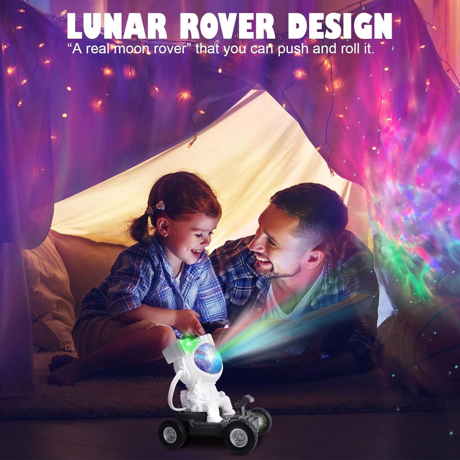 Proyector de Estrellas ICLOVER Rover Lunar 360° con Control Remoto