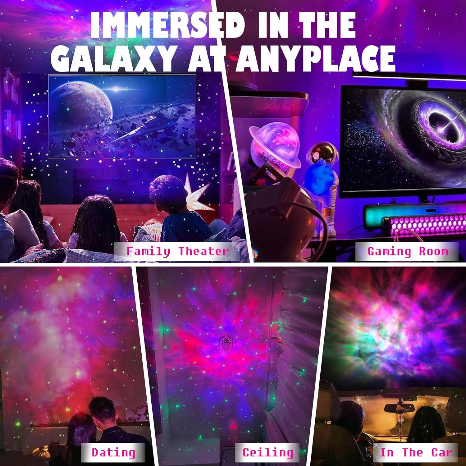 Proyector de Estrellas ICLOVER Rover Lunar 360° con Control Remoto