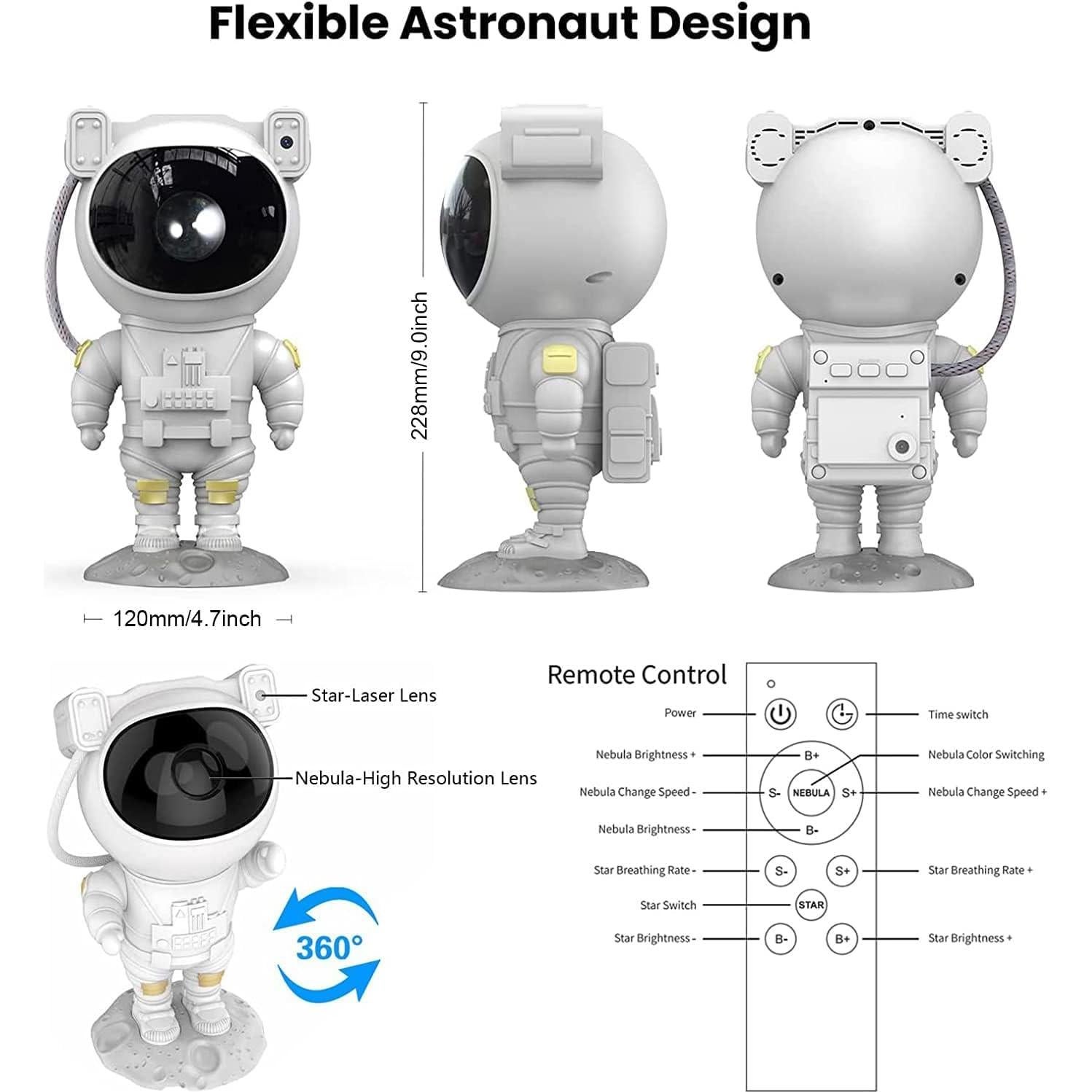 Proyector de Estrellas Space Buddy Astronauta Luz Nocturna