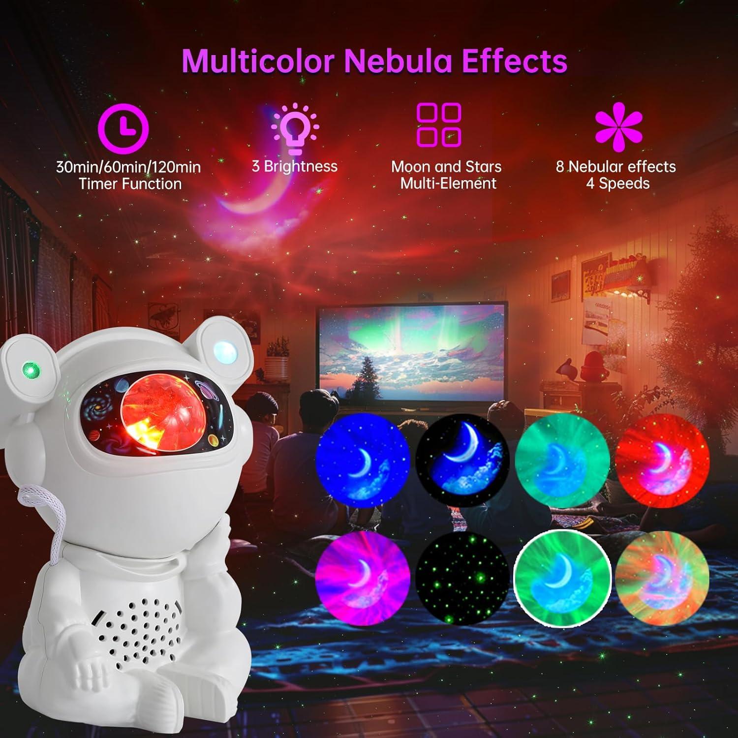 Proyector Galáctico Astronauta Okdunlakp Luz Nocturna LED