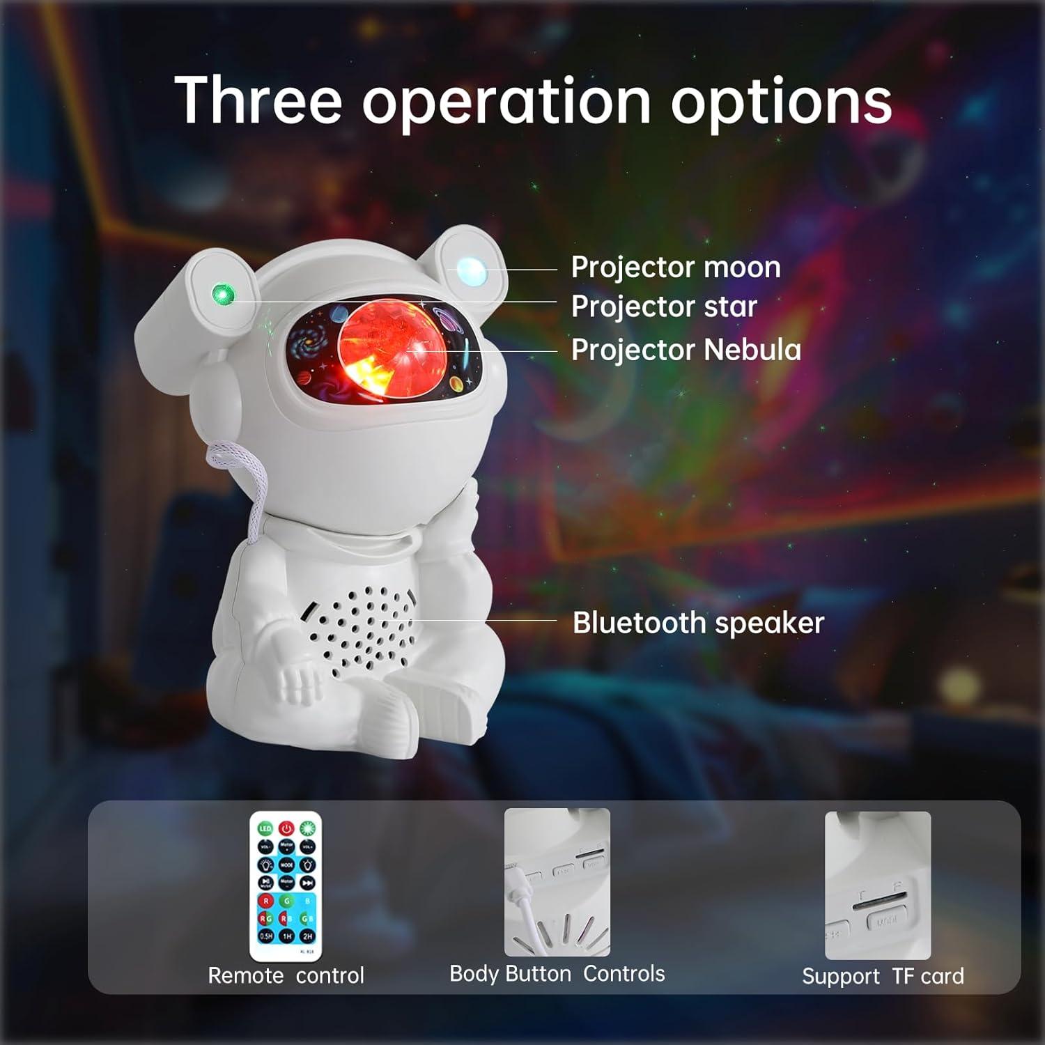 Proyector Galáctico Astronauta Okdunlakp Luz Nocturna LED