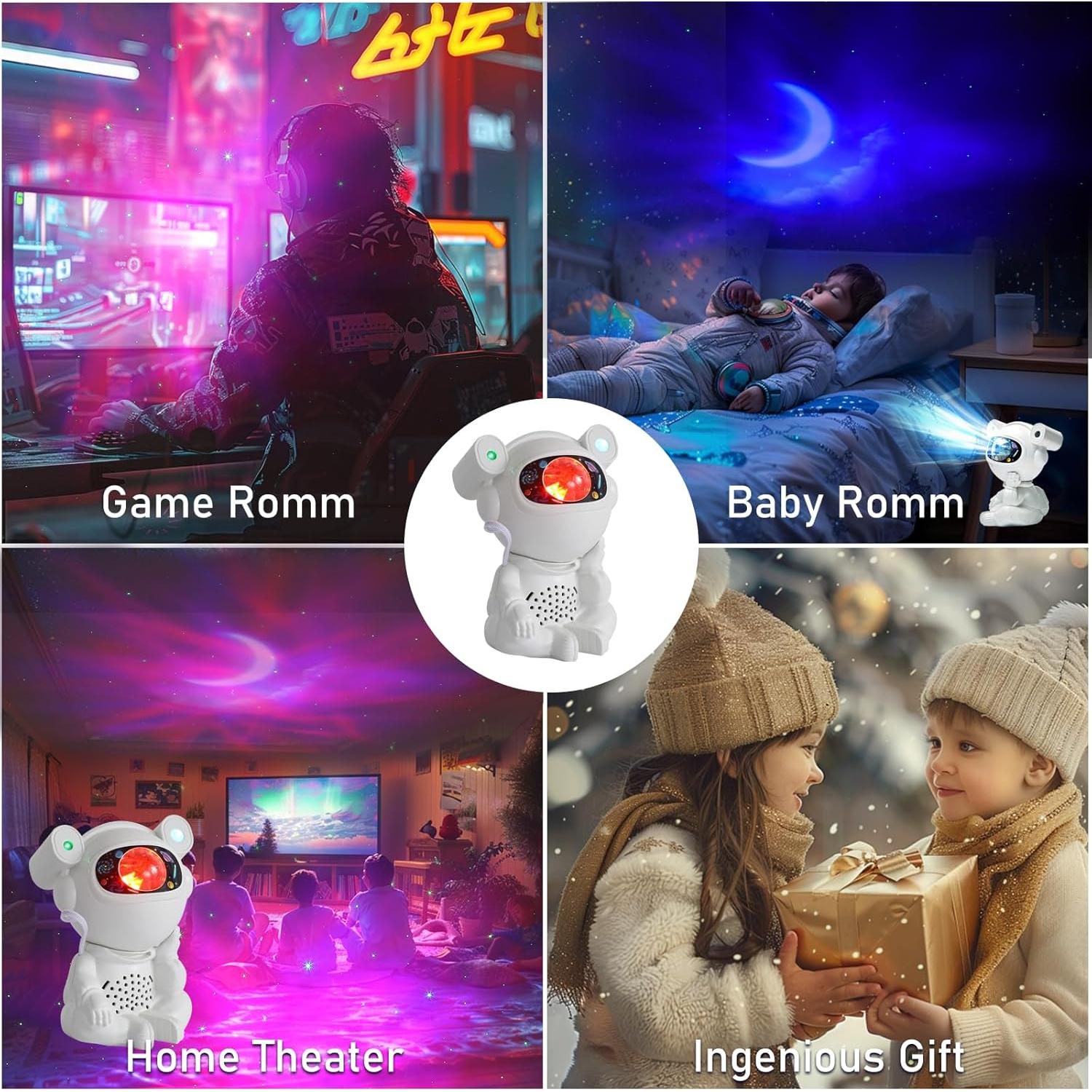 Proyector Galáctico Astronauta Okdunlakp Luz Nocturna LED