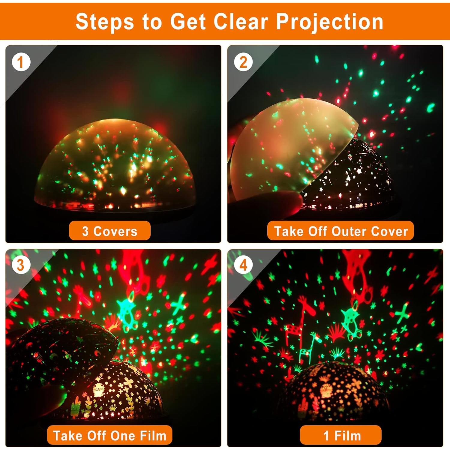 Proyector de Luz Nocturna Moredig con Control Remoto y Música