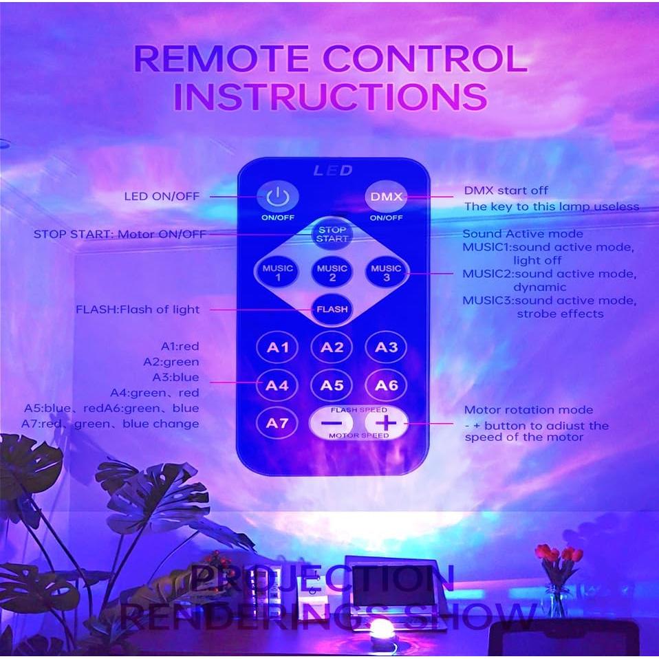Proyector de Luz Aurora 2 en 1 Northern Lights con Control Remoto