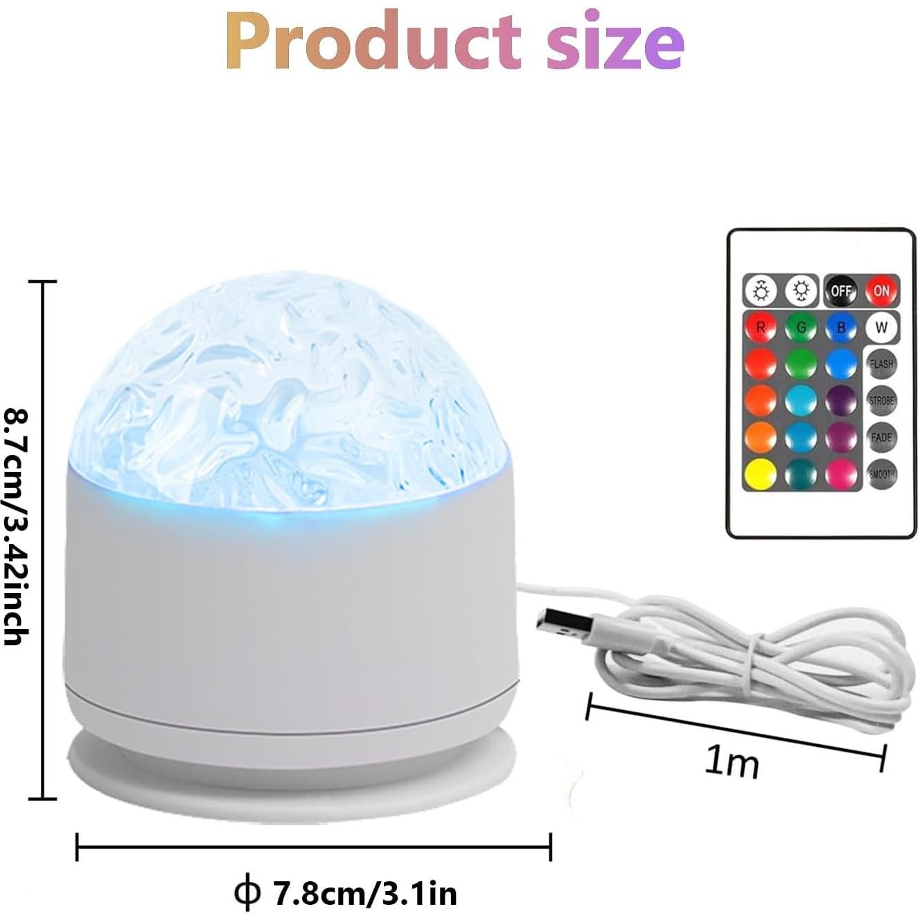 Proyector de Olas del Océano Growalleter 16 Colores Control Remoto