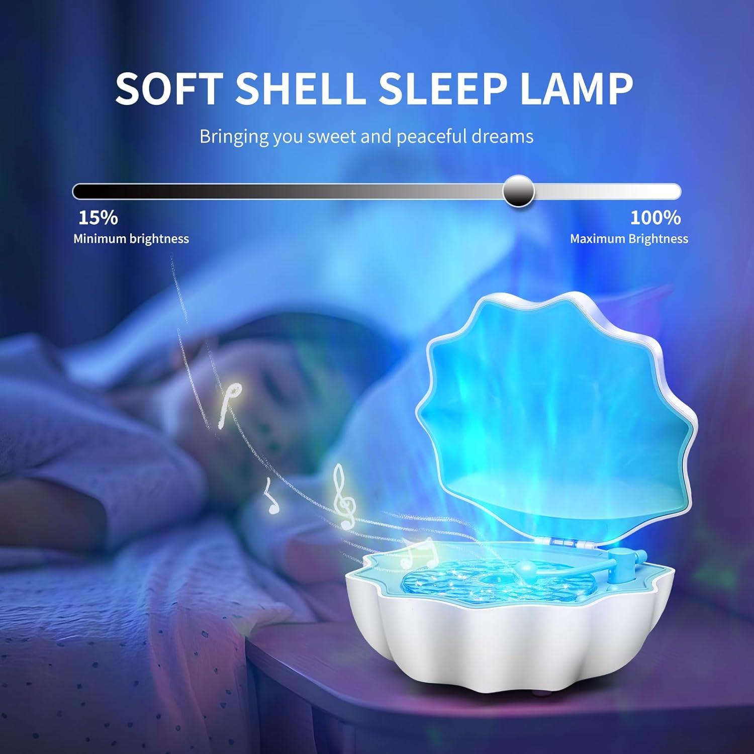 Proyector de Olas y Altavoz Bluetooth Shell001 - Luz Nocturna