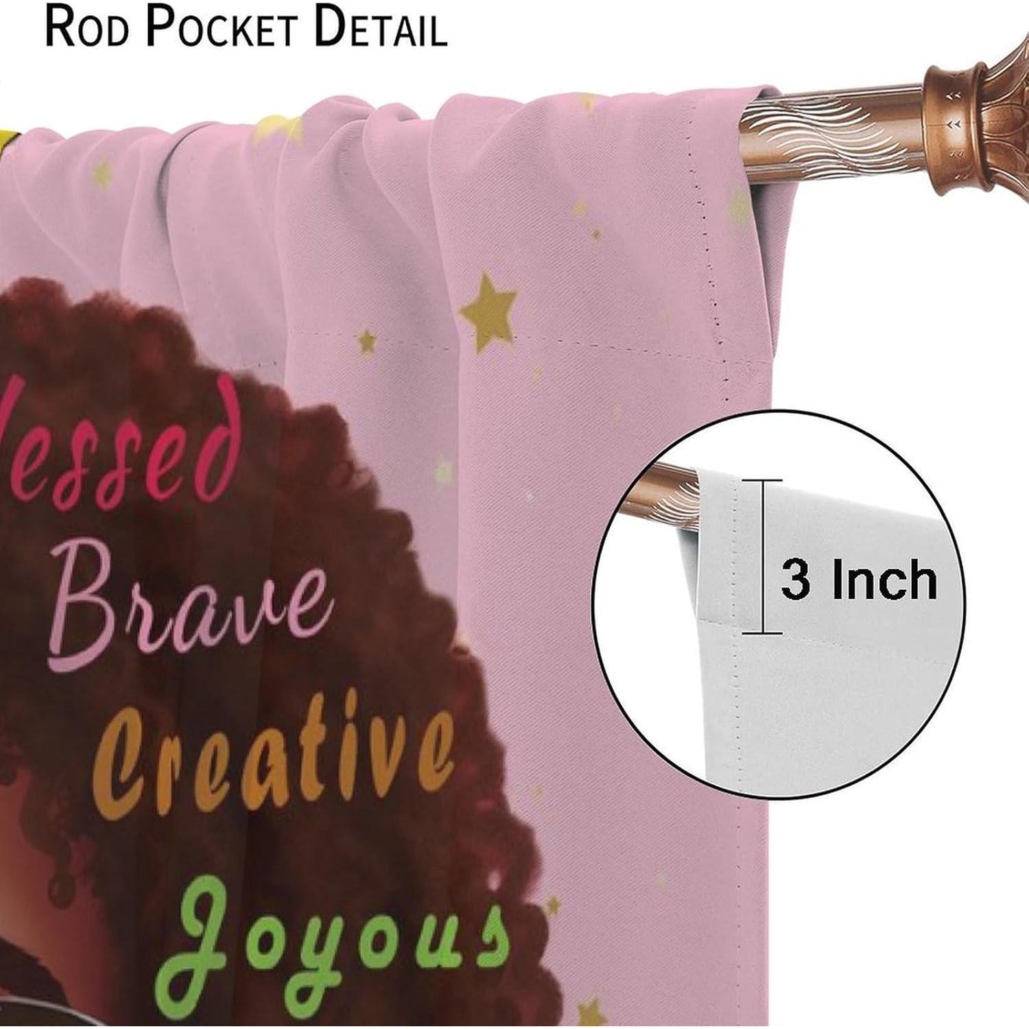 Cortinas Decorativas LOMADIA 2 Paneles 52x113cm Rosa Princesa