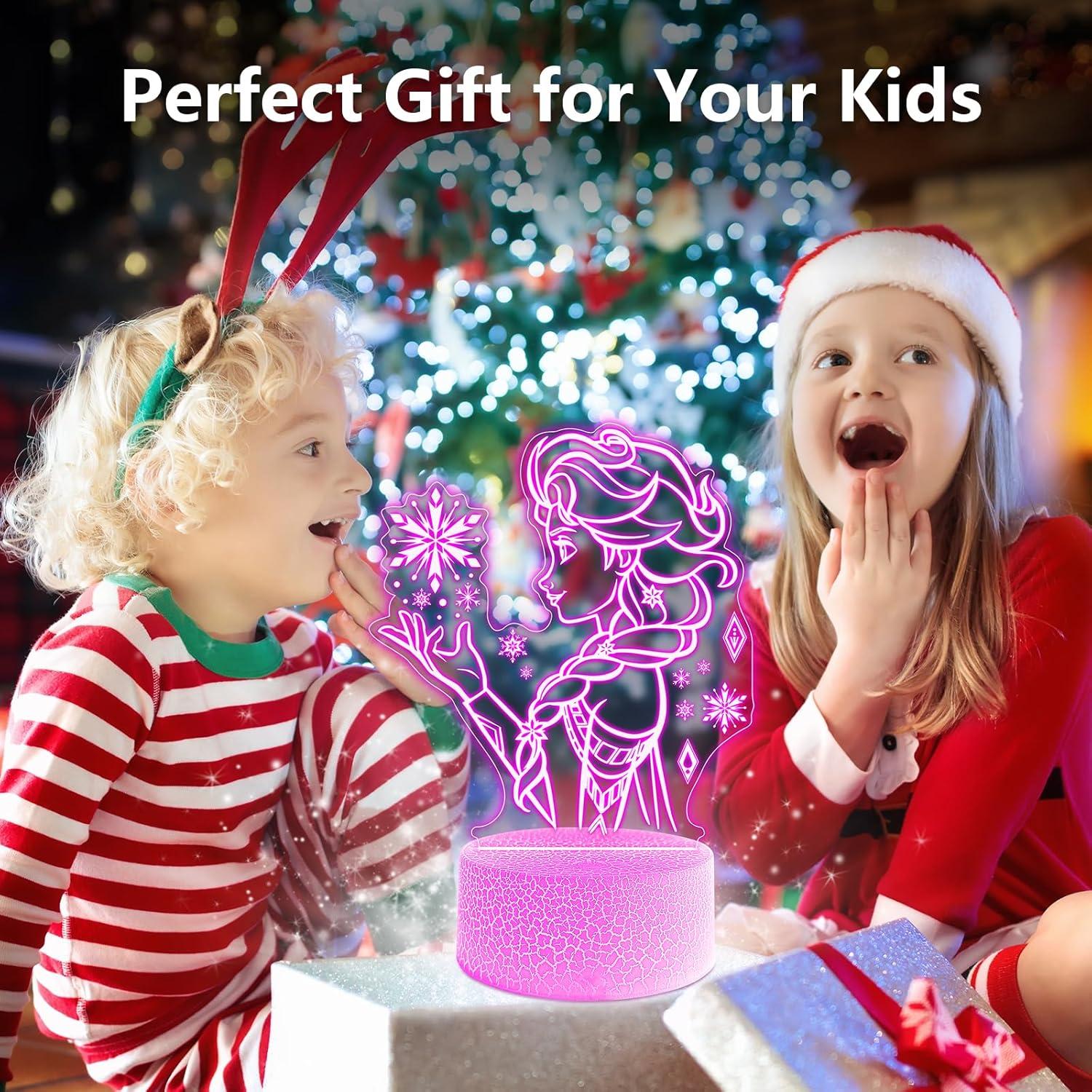 Luz Nocturna 3D Princesa Linda Skyminotin 16 Colores Regulable