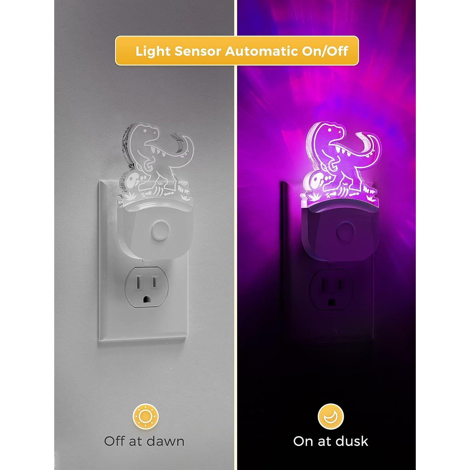 Luz Nocturna LED Dinosaurio Velociraptor LOHAS 0.5W RGB