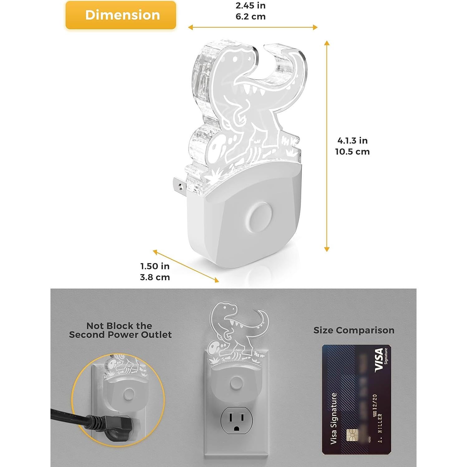 Luz Nocturna LED Dinosaurio Velociraptor LOHAS 0.5W RGB