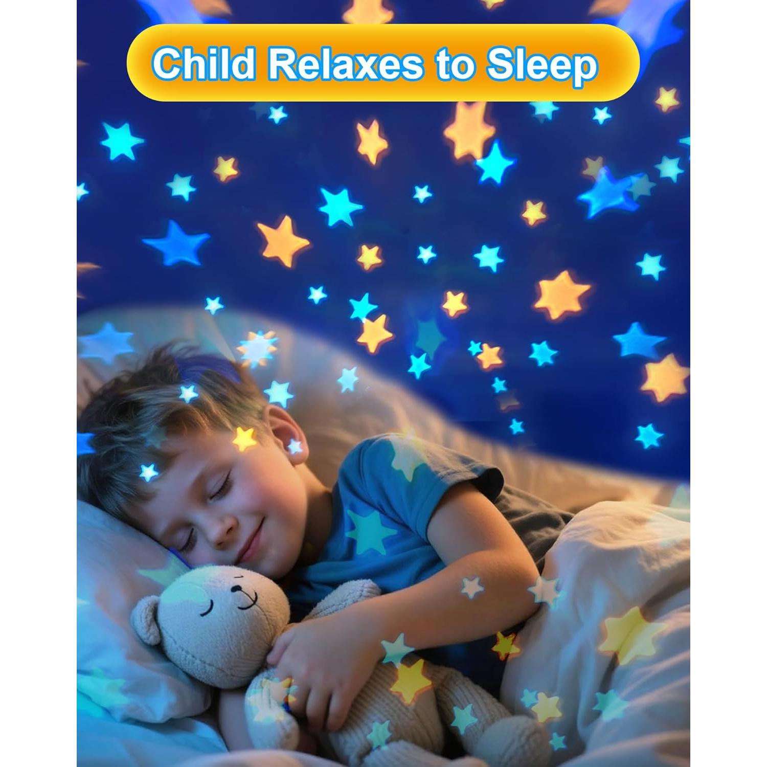 Luz Nocturna Dinosaurio DQMOON Proyector Estrellas 9 Colores