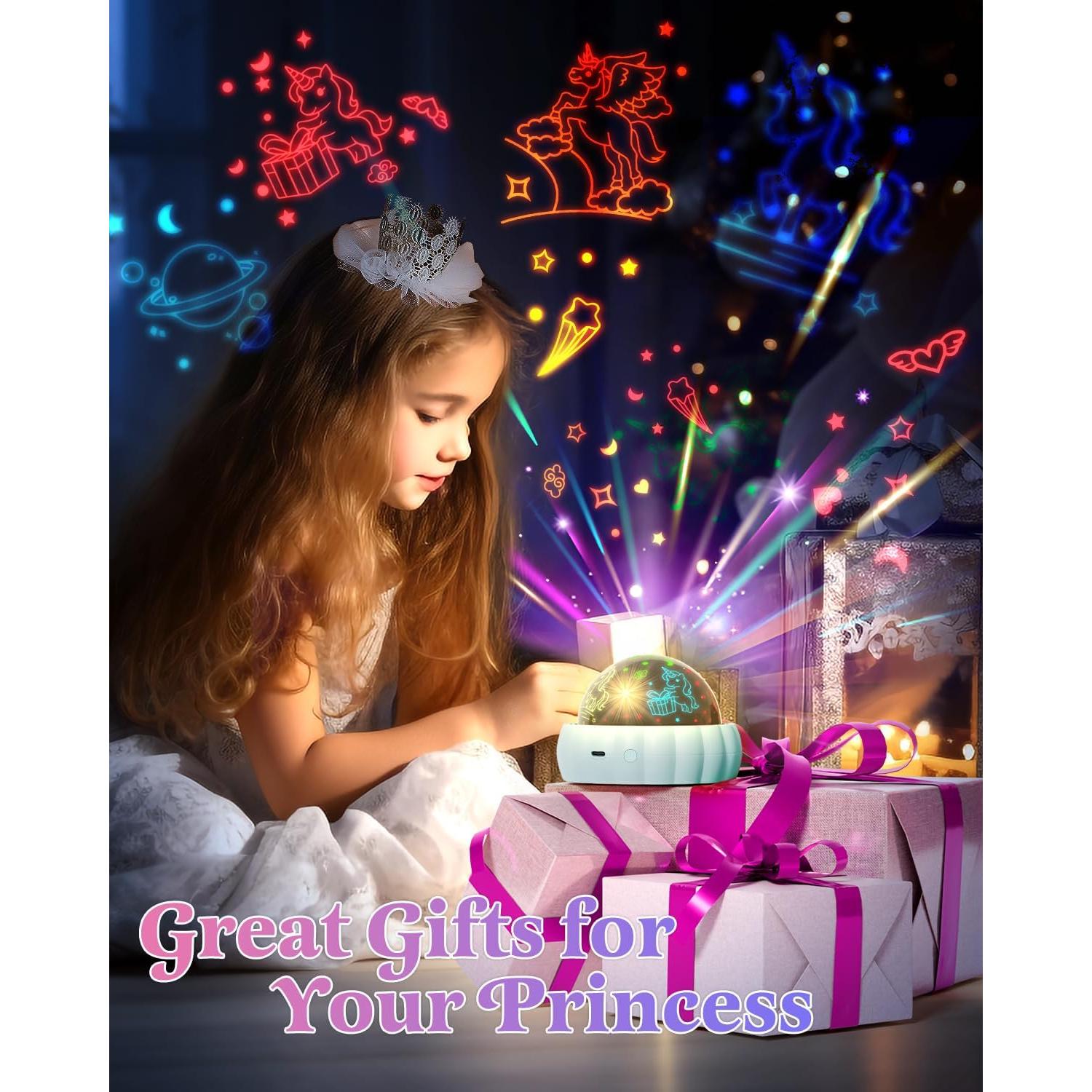 Proyector de Estrellas Oharsea Luz Nocturna 3 Temas 7 Modos