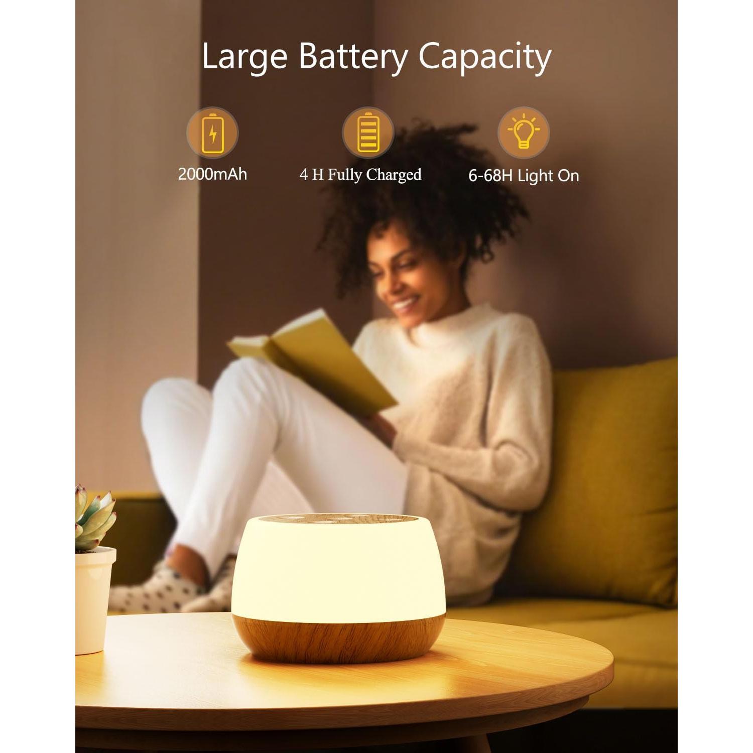 Luz Nocturna Táctil Bonsery S490 Recargable 2000mAh 9 Colores