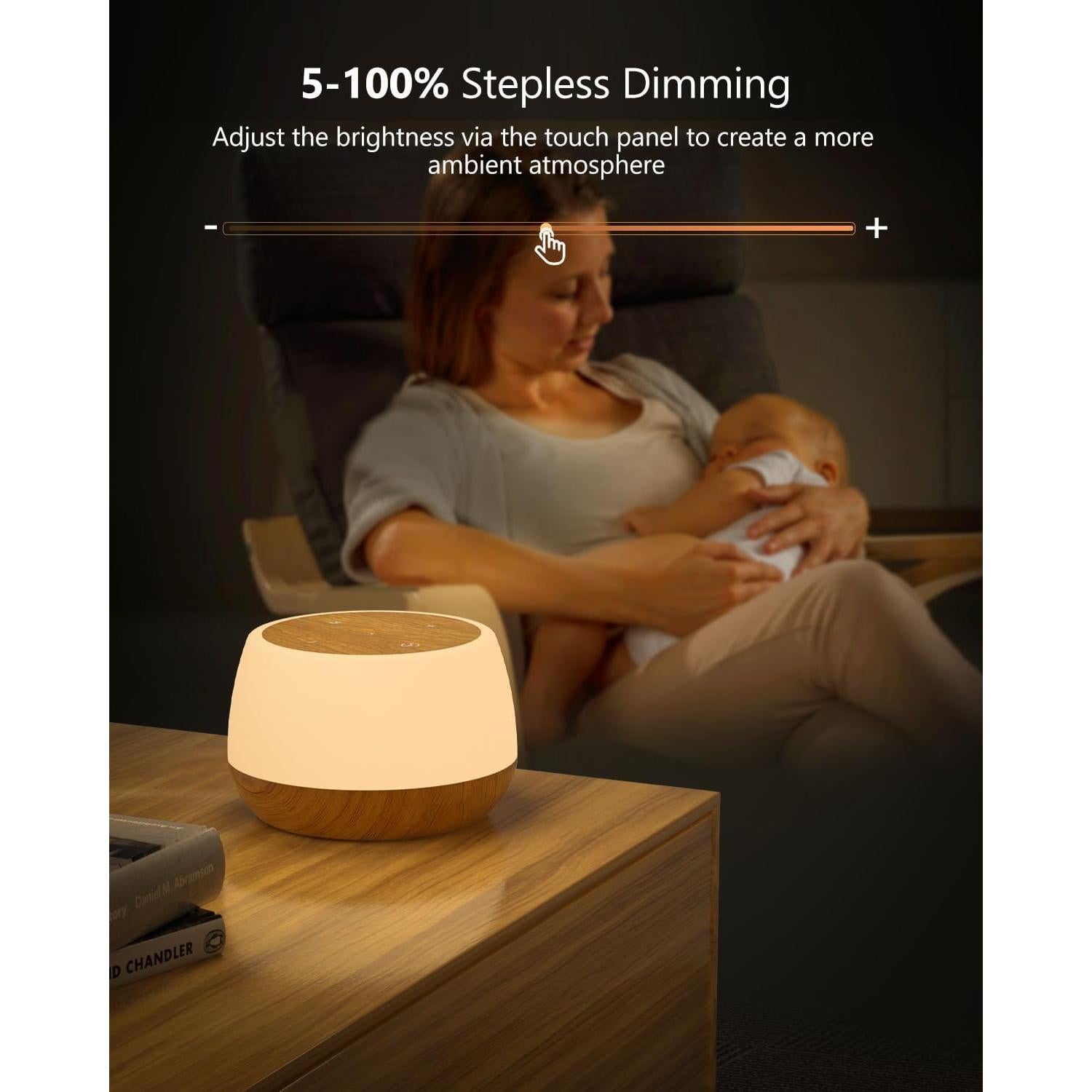 Luz Nocturna Táctil Bonsery S490 Recargable 2000mAh 9 Colores