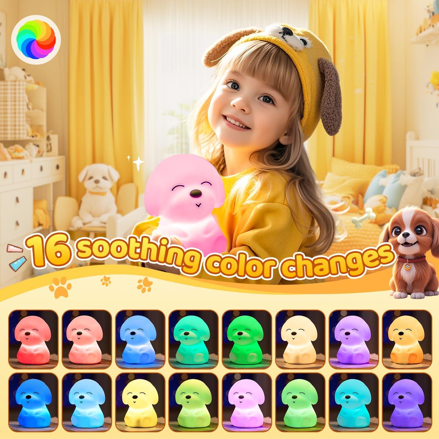 Luz Nocturna para Niños Mubarek, 16 Colores, Silicona Suave