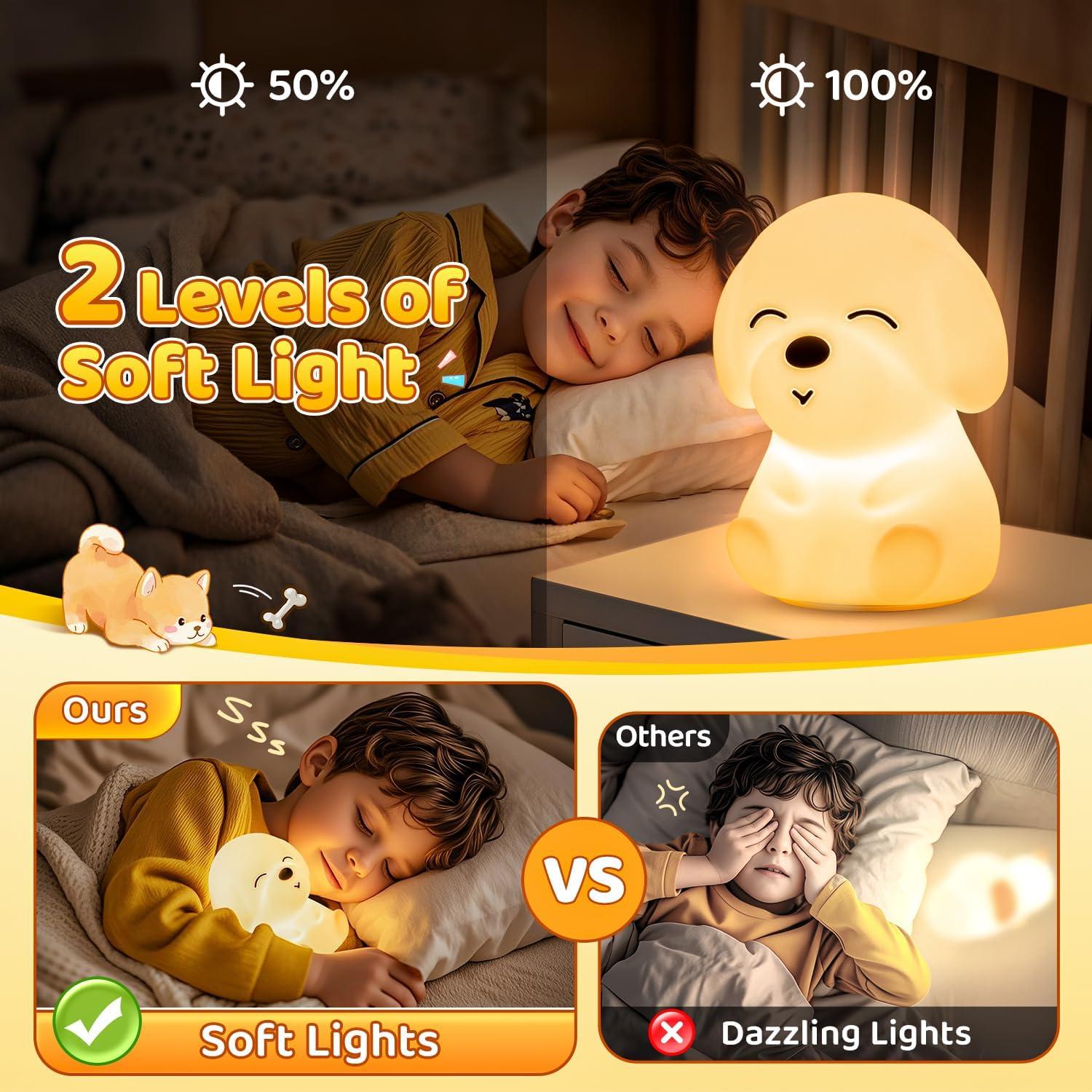 Luz Nocturna para Niños Mubarek, 16 Colores, Silicona Suave