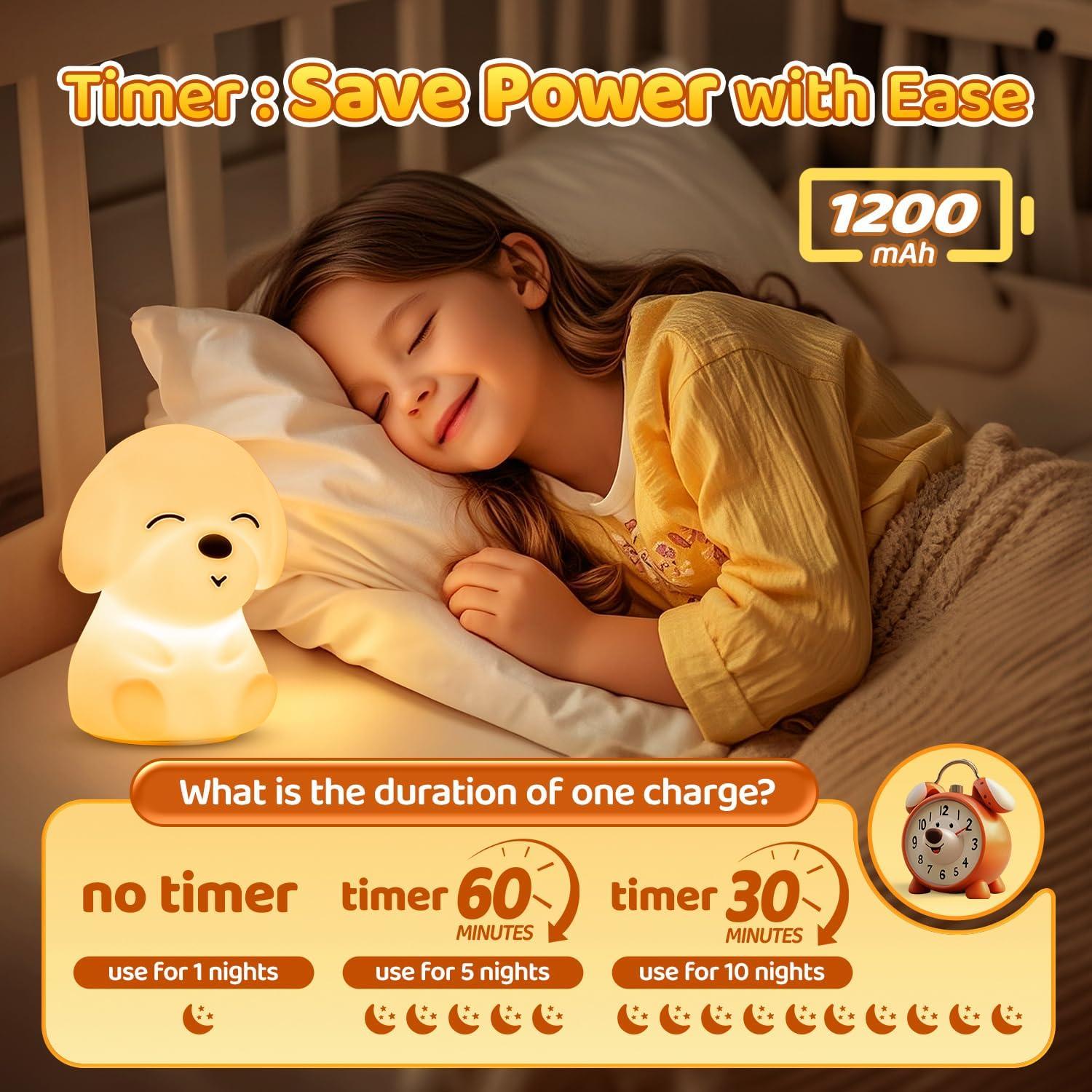 Luz Nocturna para Niños Mubarek, 16 Colores, Silicona Suave