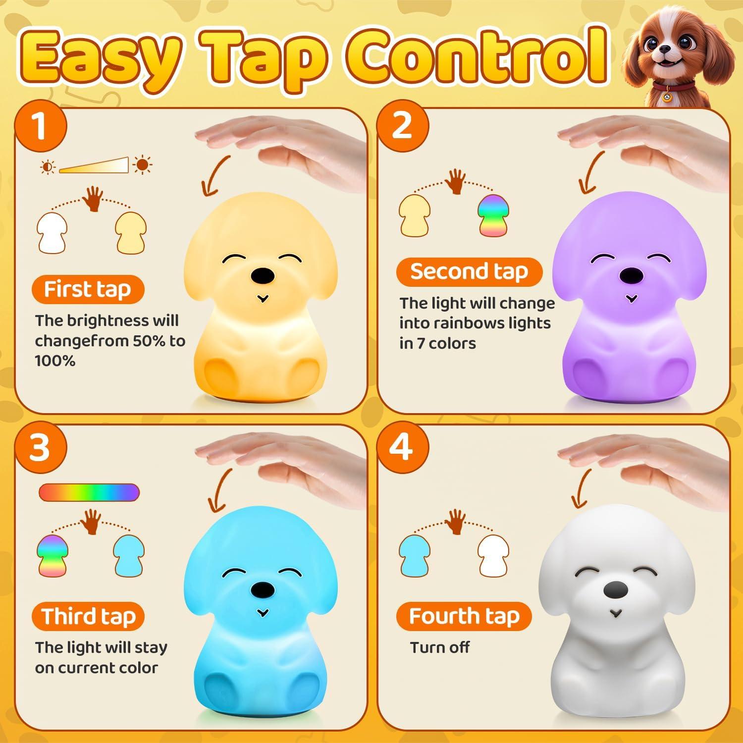 Luz Nocturna para Niños Mubarek, 16 Colores, Silicona Suave