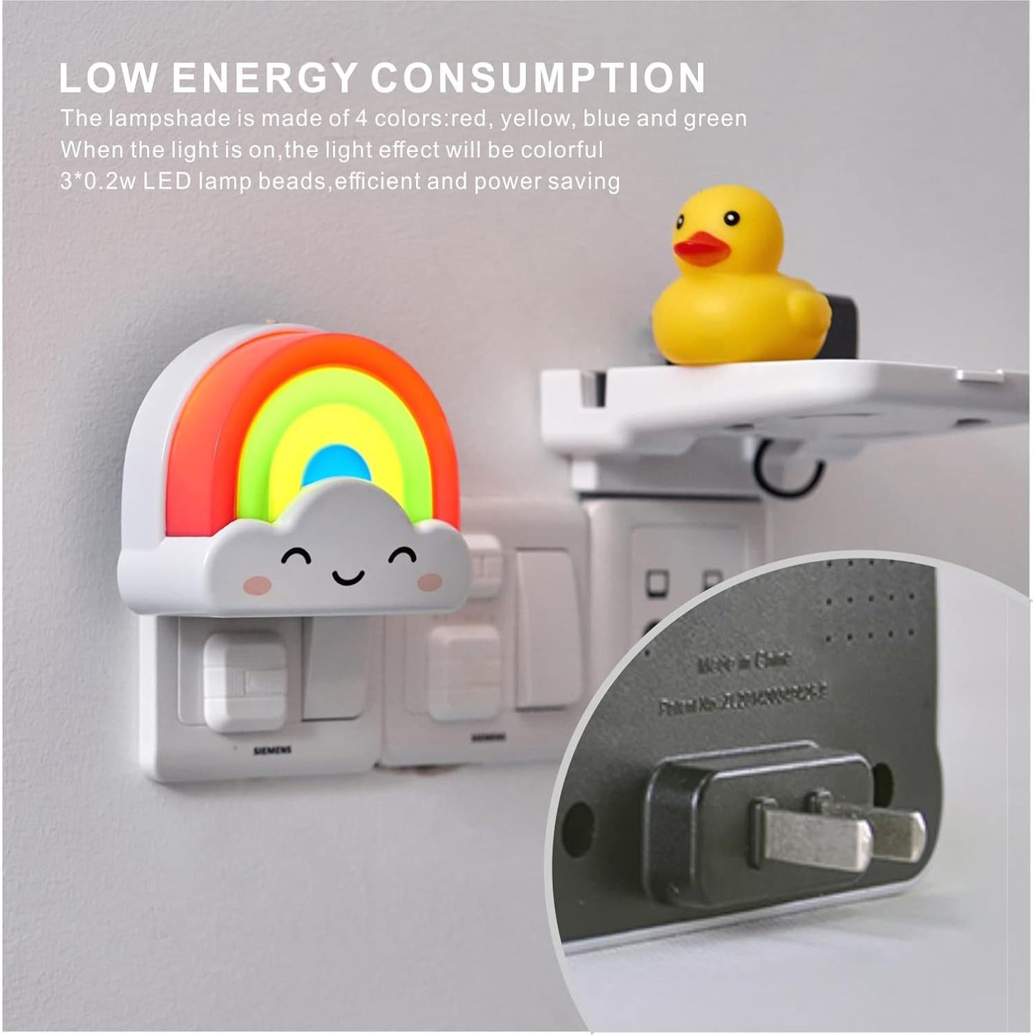 Luz Nocturna Arcoíris Amezín LED 0.6W con Sensor Automático